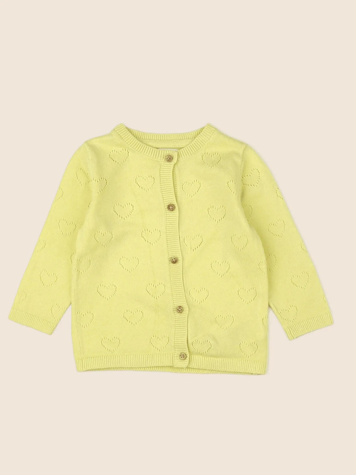 Vertbaudet - gilet jaune - 9 mois
