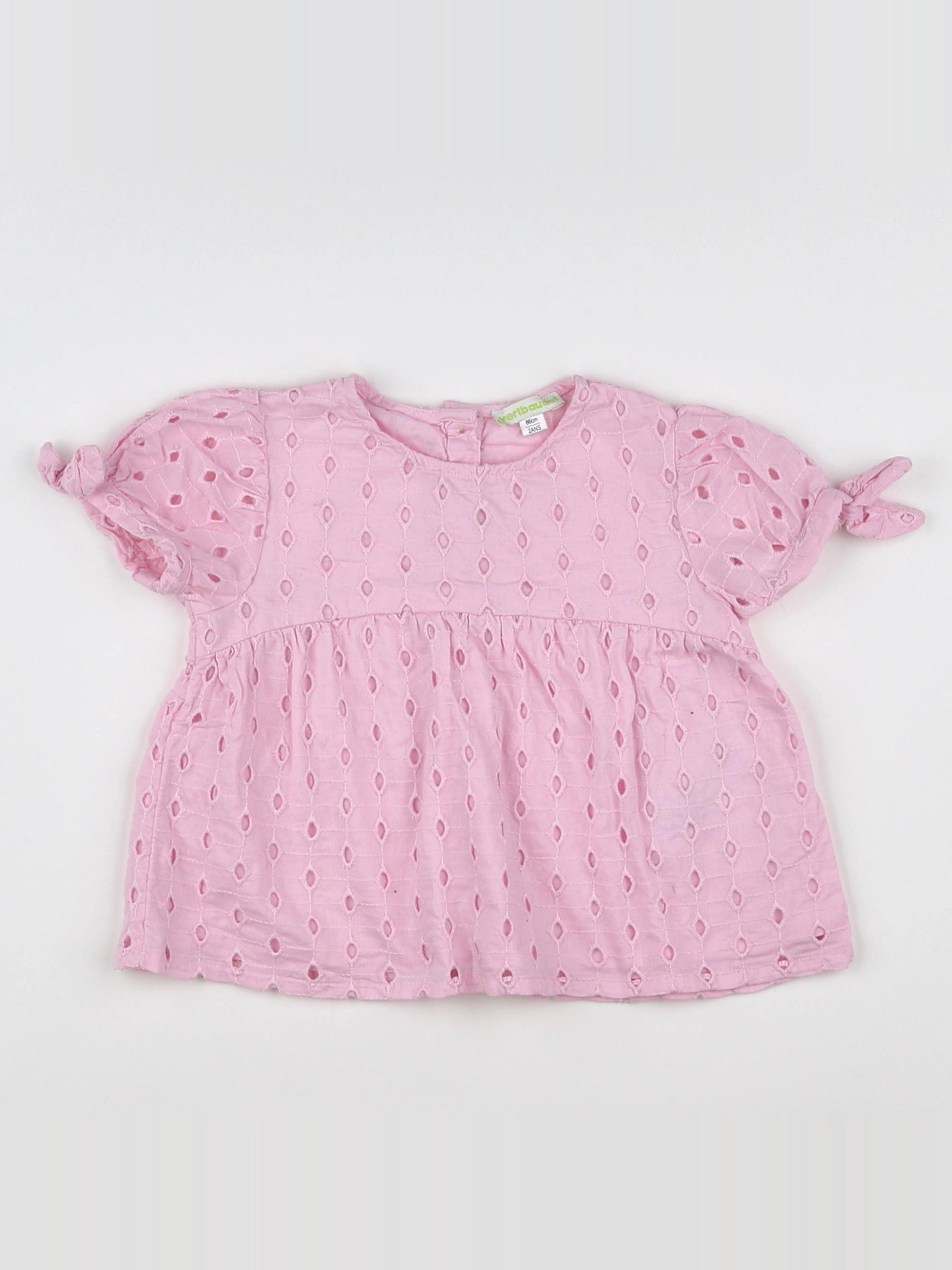 Vertbaudet - blouse rose - 2 ans