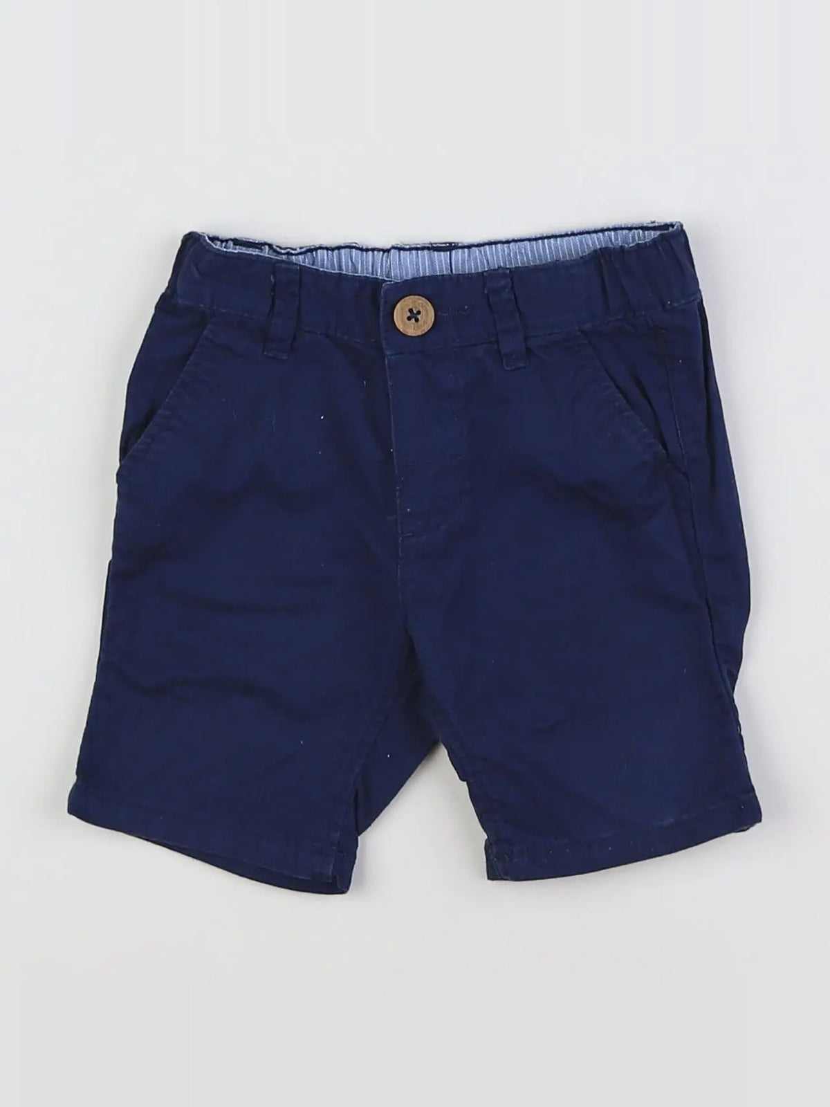 H&M - short bleu - 3/6 mois
