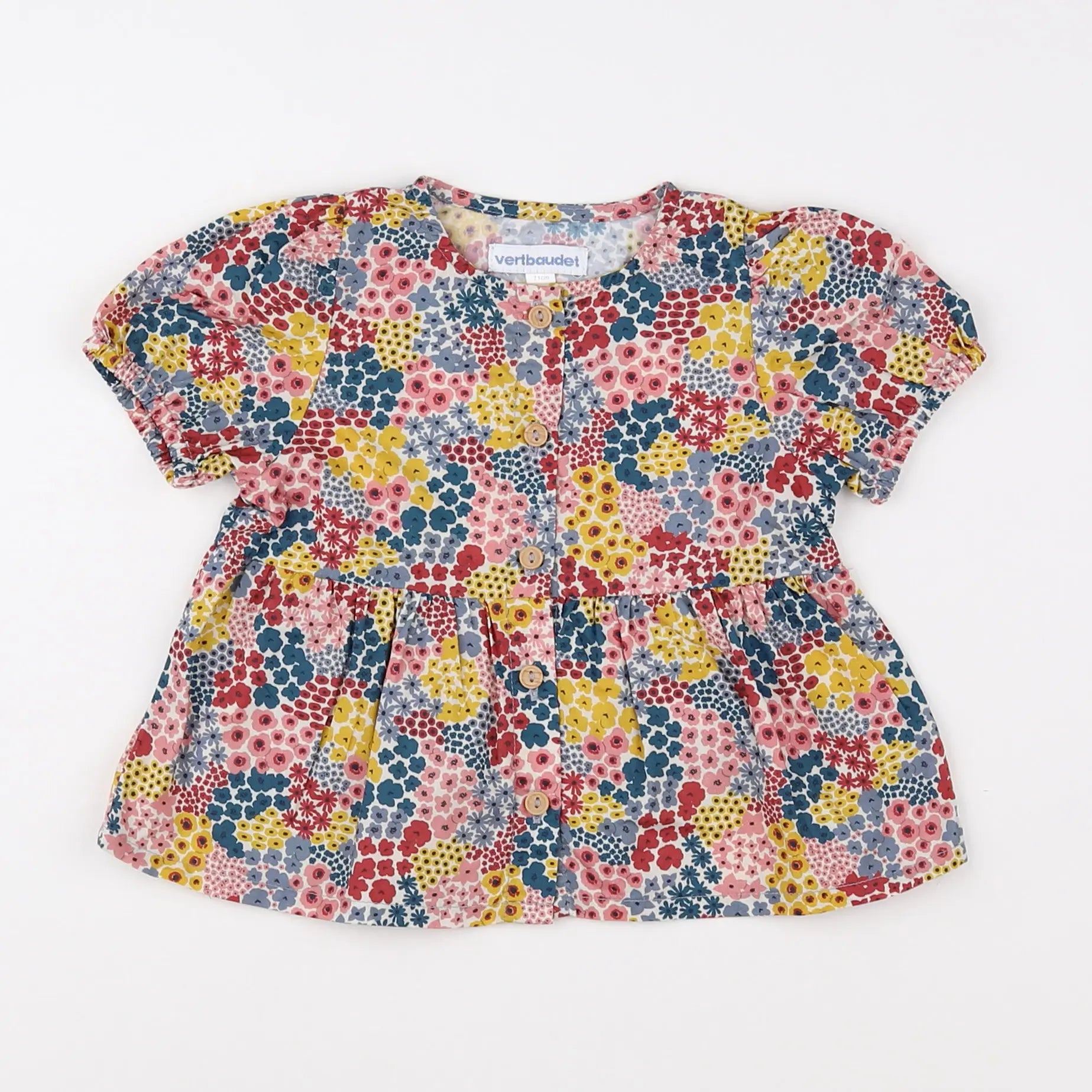 Vertbaudet - blouse multicolore - 9 mois