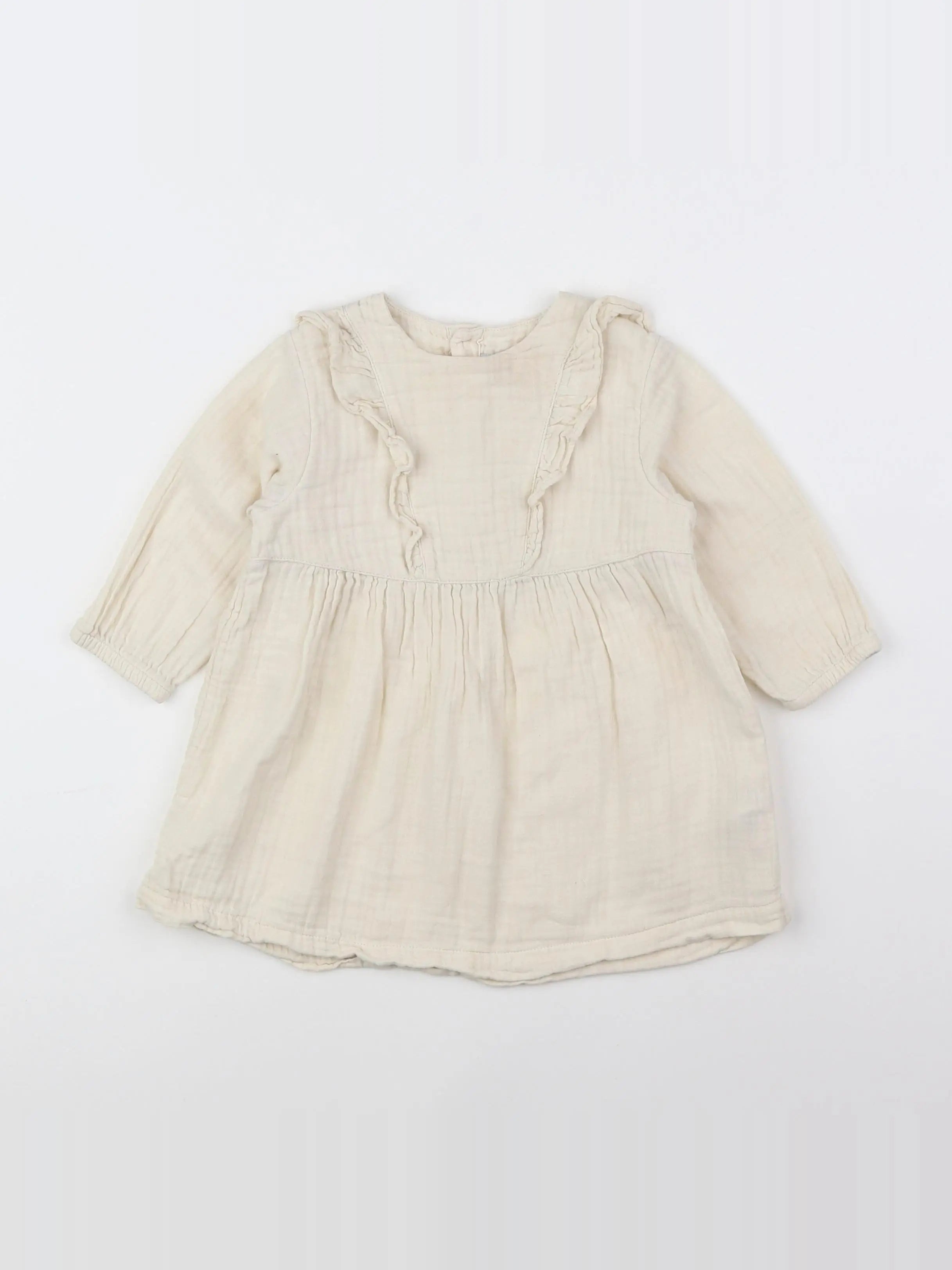 Petit Bateau - robe beige - 18 mois