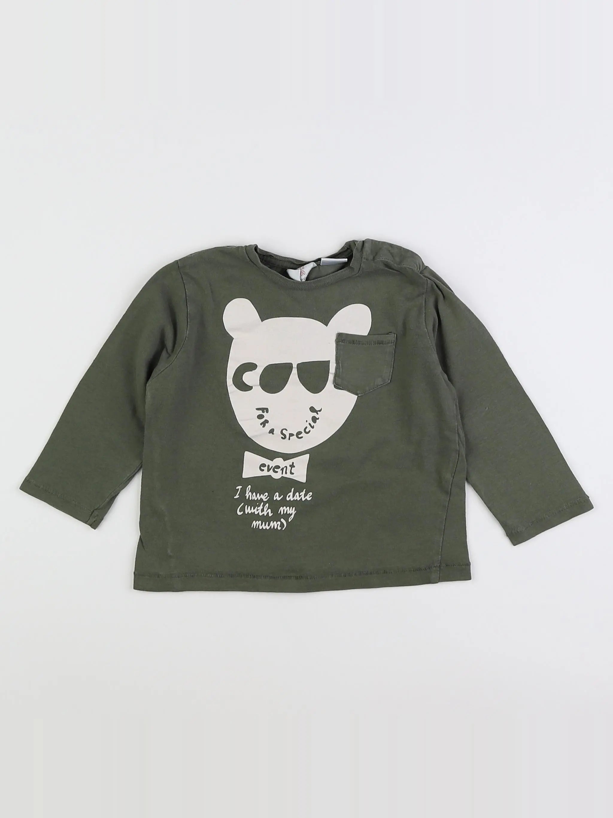 Zara - tee-shirt vert - 9/12 mois