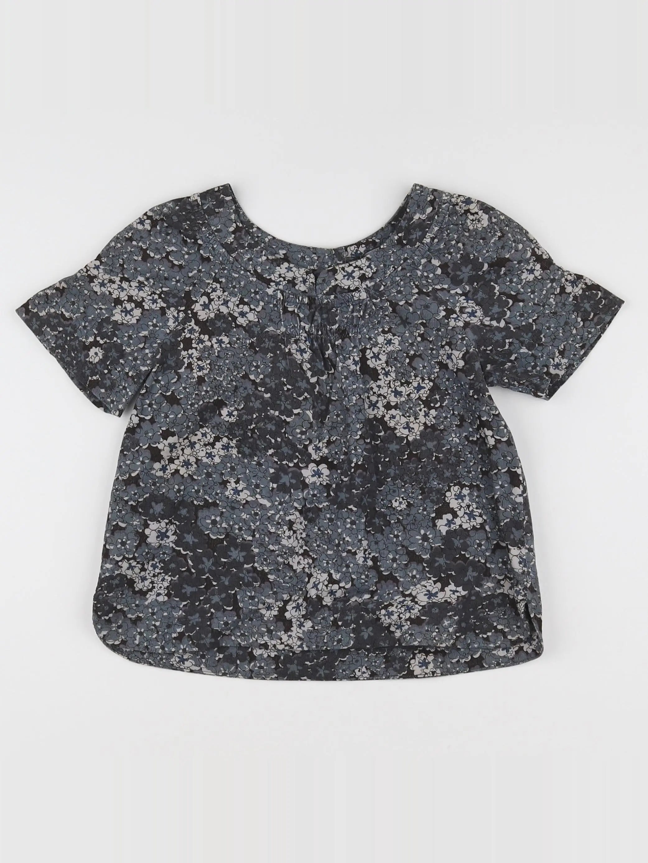 Comptoir des cotonniers - blouse bleu, gris - 4 ans