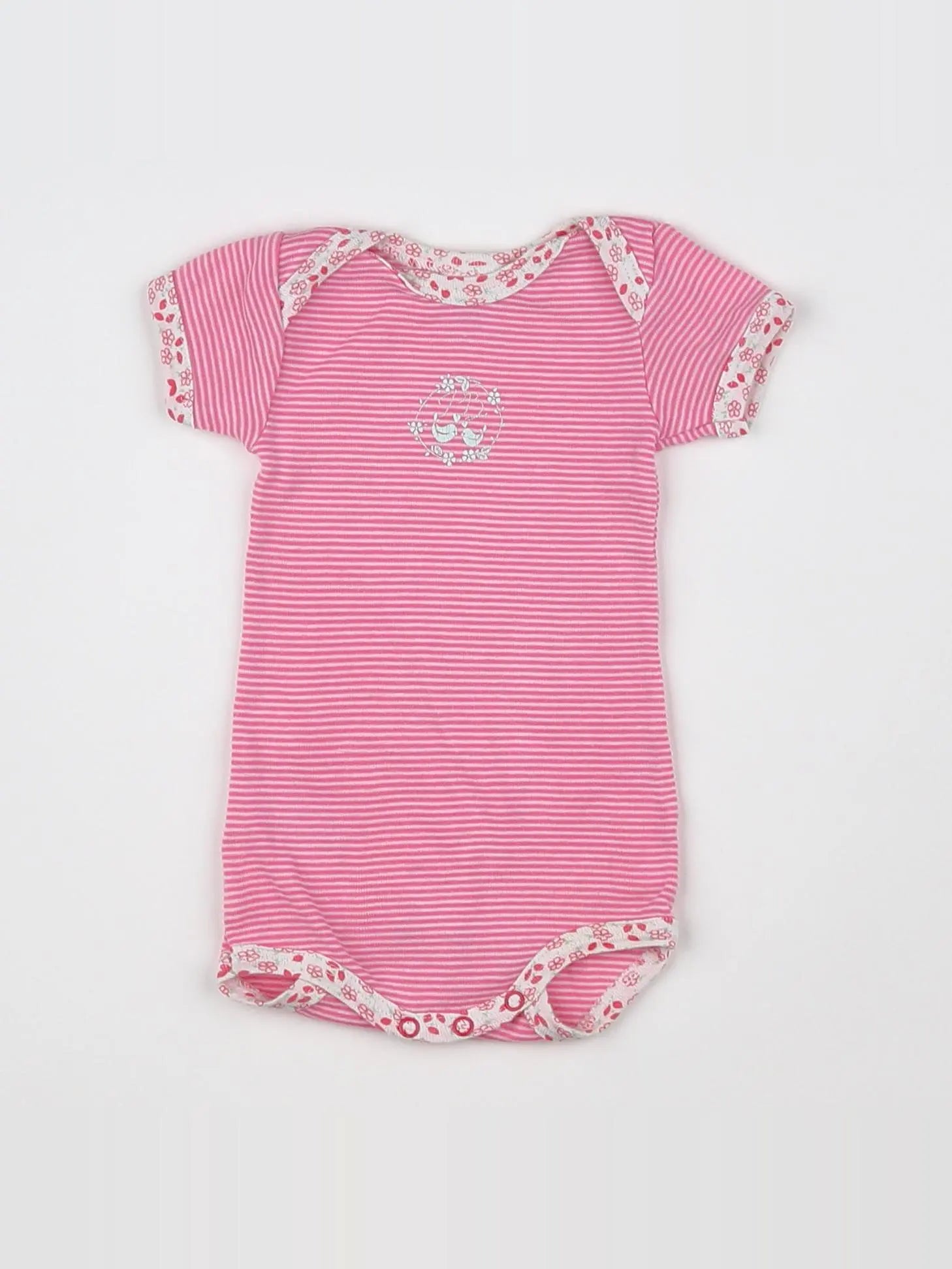 Petit Bateau - body rose - 3 mois
