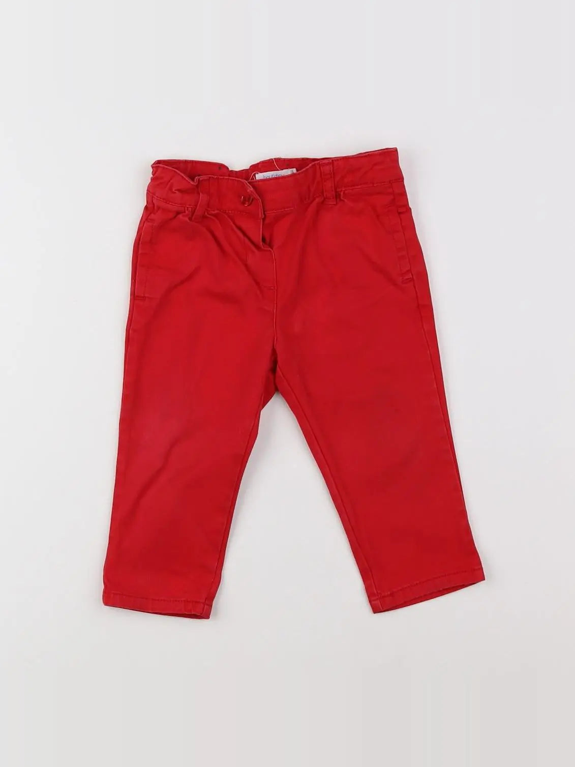 Boutchou - pantalon rouge - 9 mois