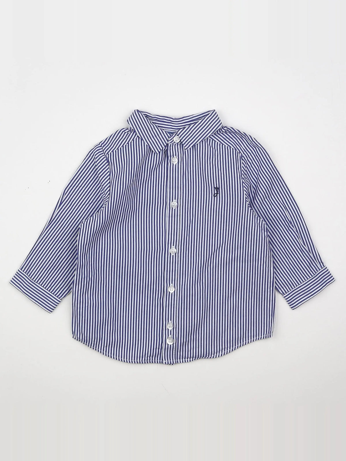 Jacadi - chemise bleu, blanc - 12 mois