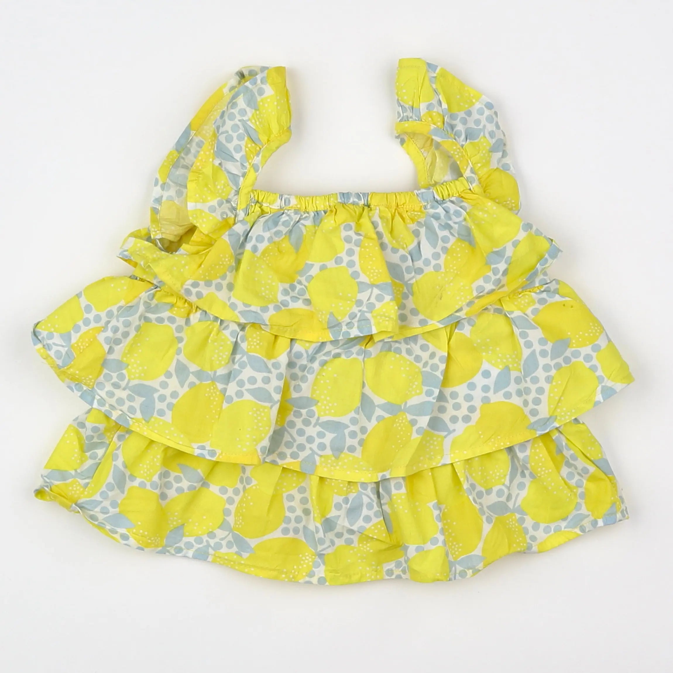Vertbaudet - blouse jaune, bleu - 9 mois
