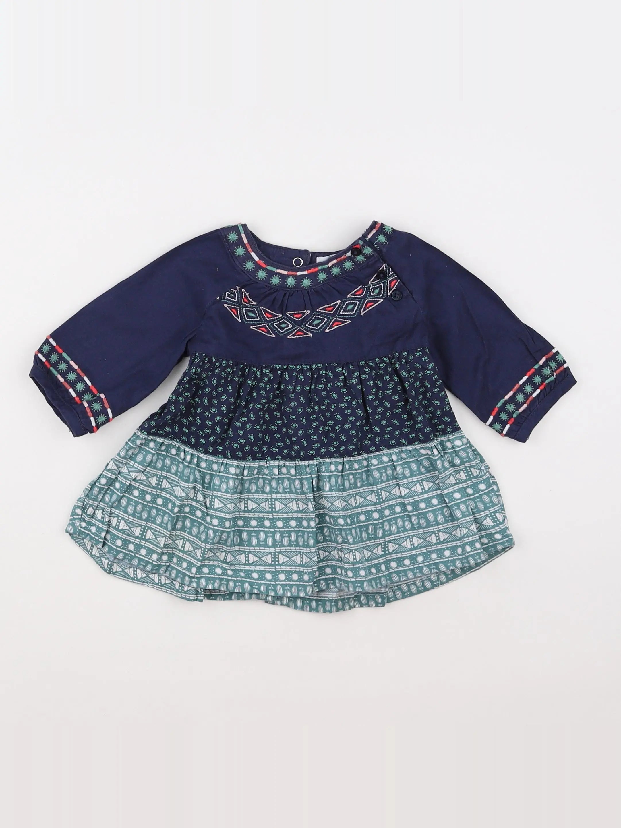 Vertbaudet - robe bleu - 3 mois