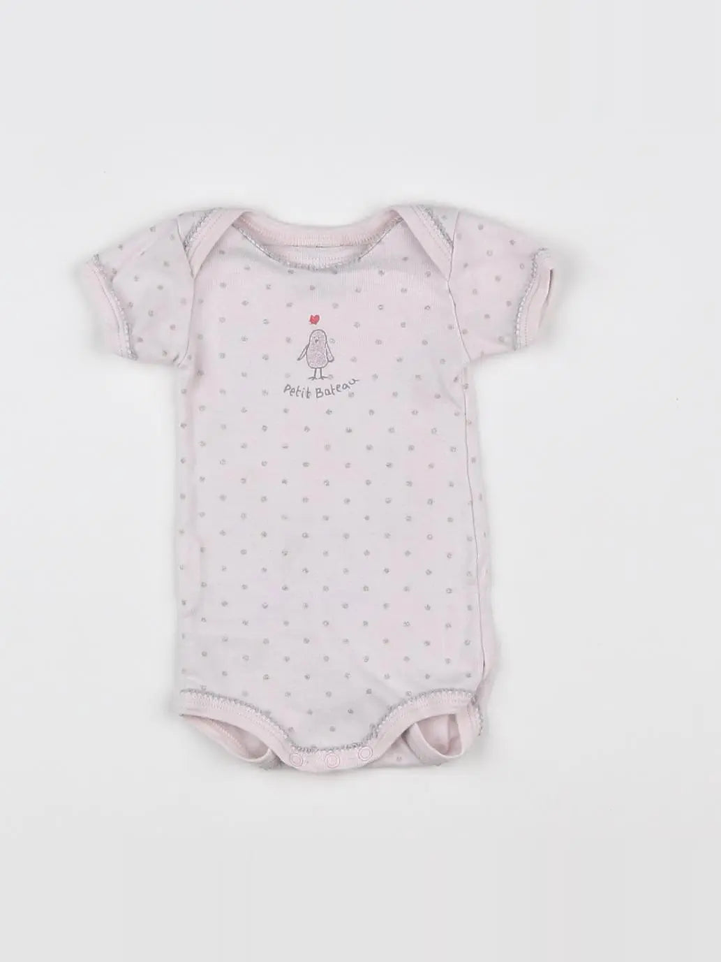 Petit Bateau - body rose - 3 mois