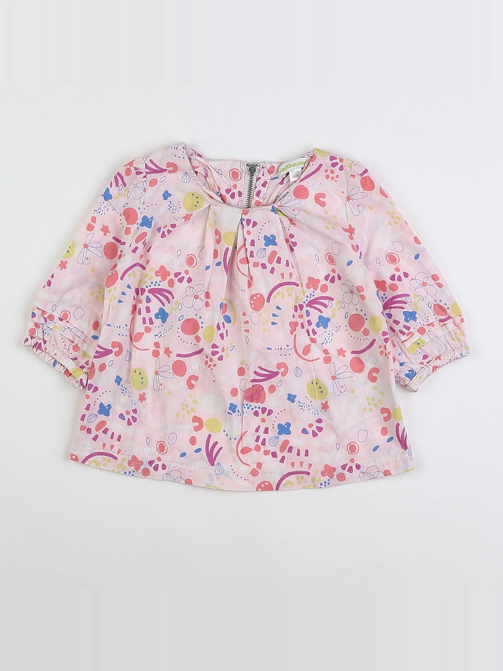 Vertbaudet - blouse rose - 2 ans