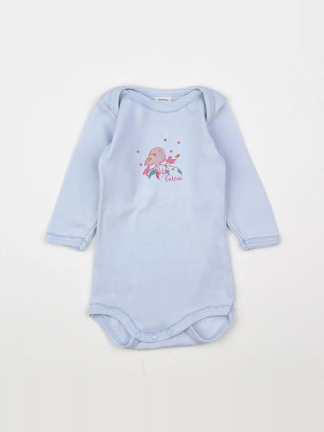 Petit Bateau - body bleu - 3 mois