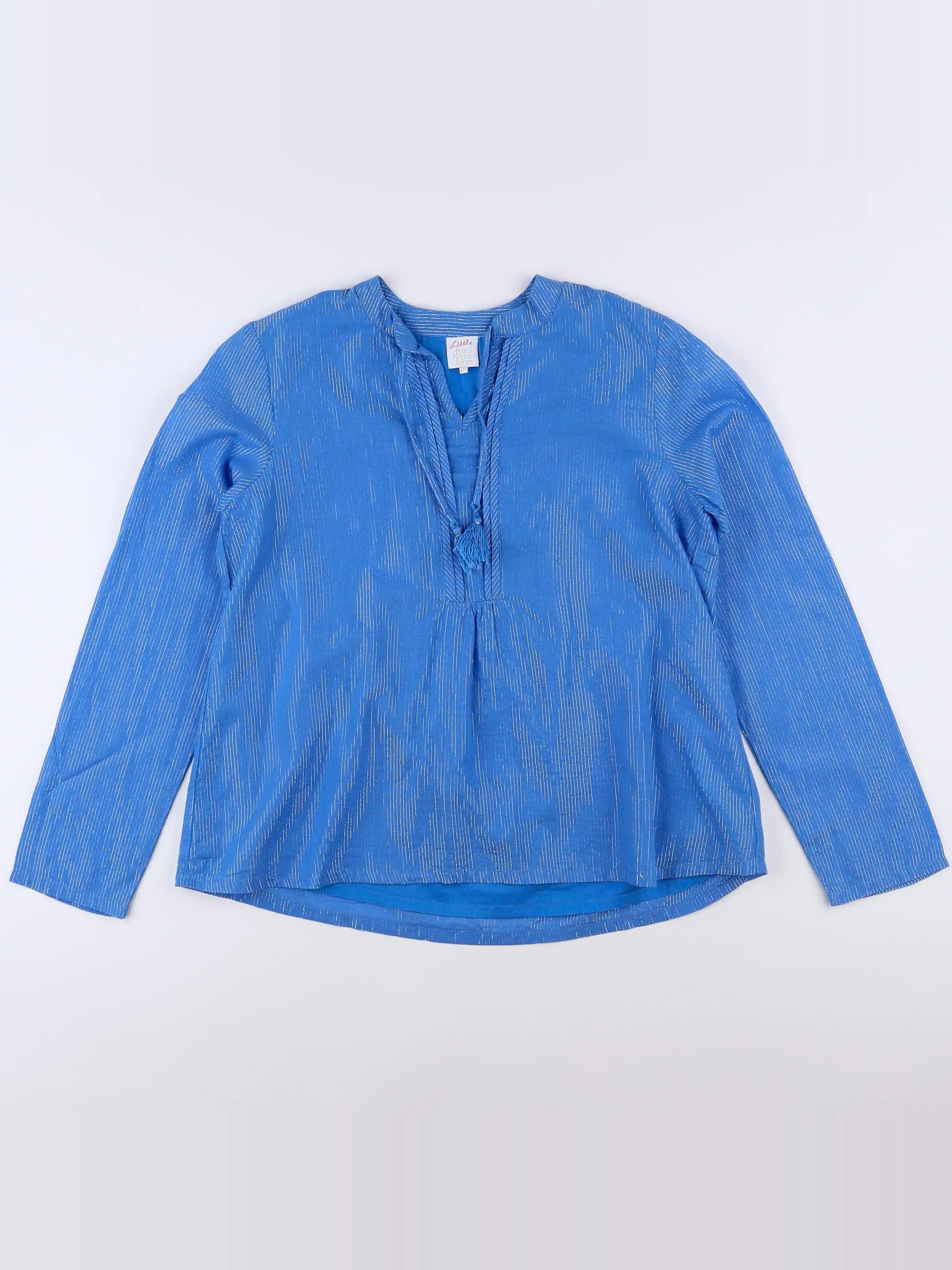 Little Karl Marc John - blouse bleu, argent - 12 ans
