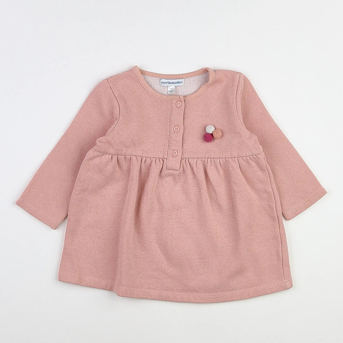 Vertbaudet - robe rose - 12 mois