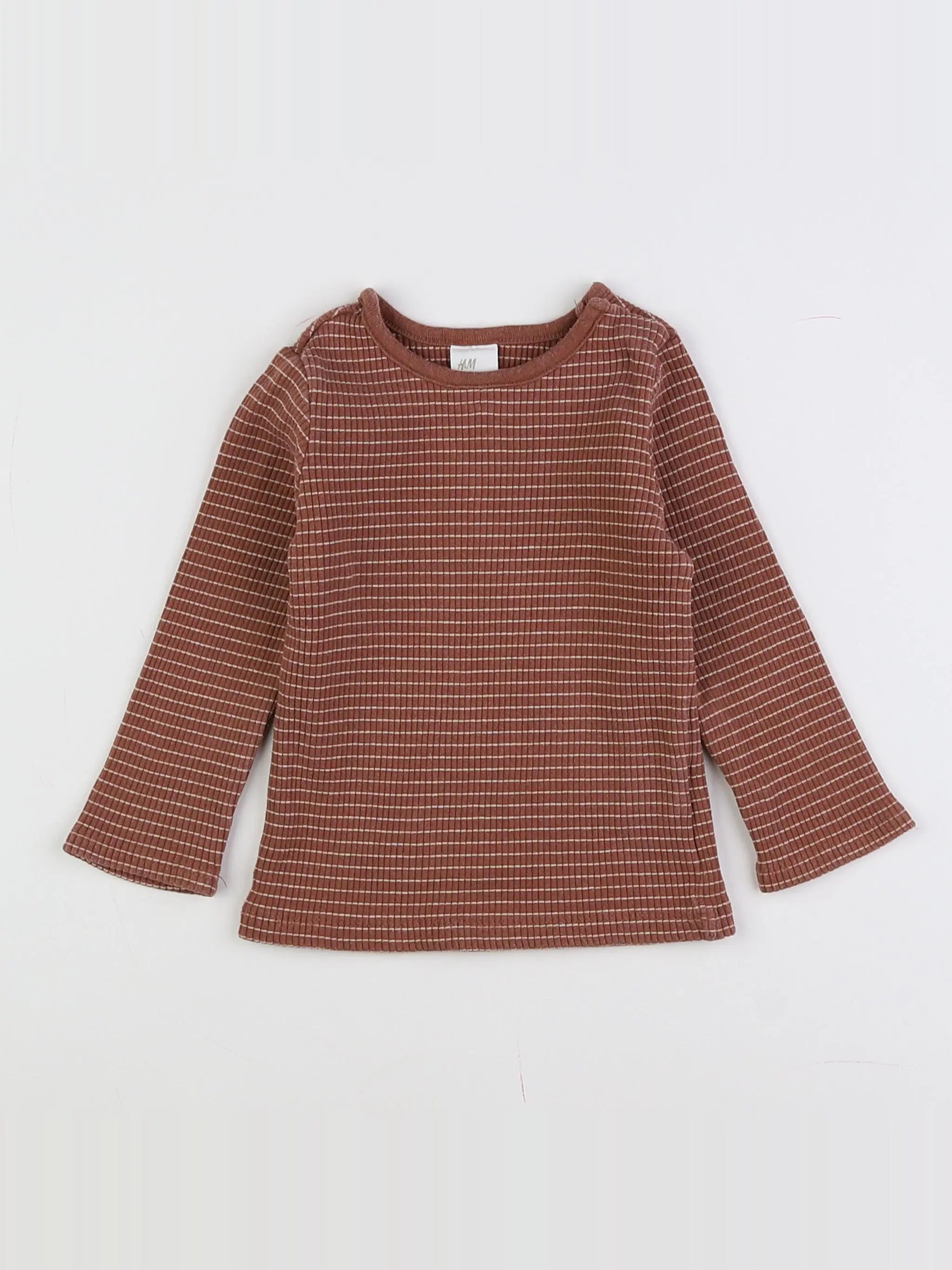 H&M - tee-shirt marron - 6/9 mois