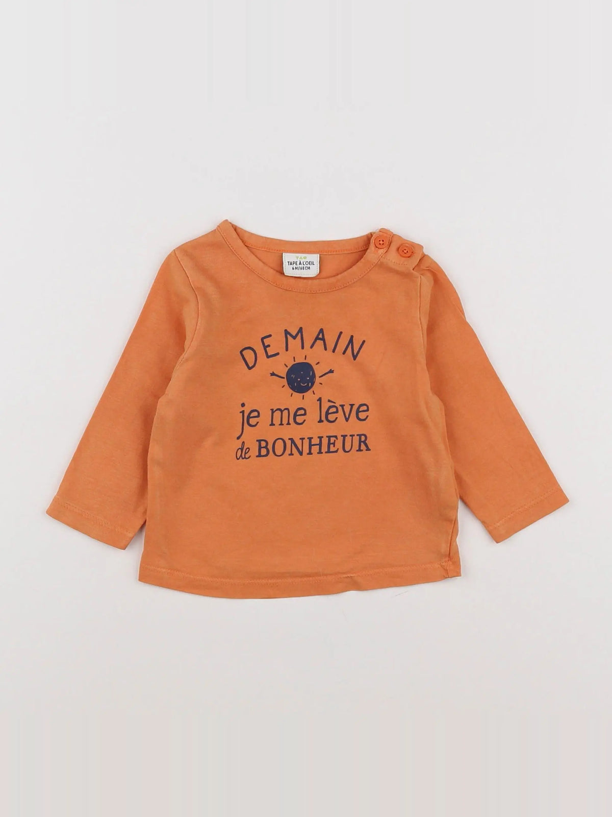 Tape à l'oeil - tee-shirt orange - 6 mois