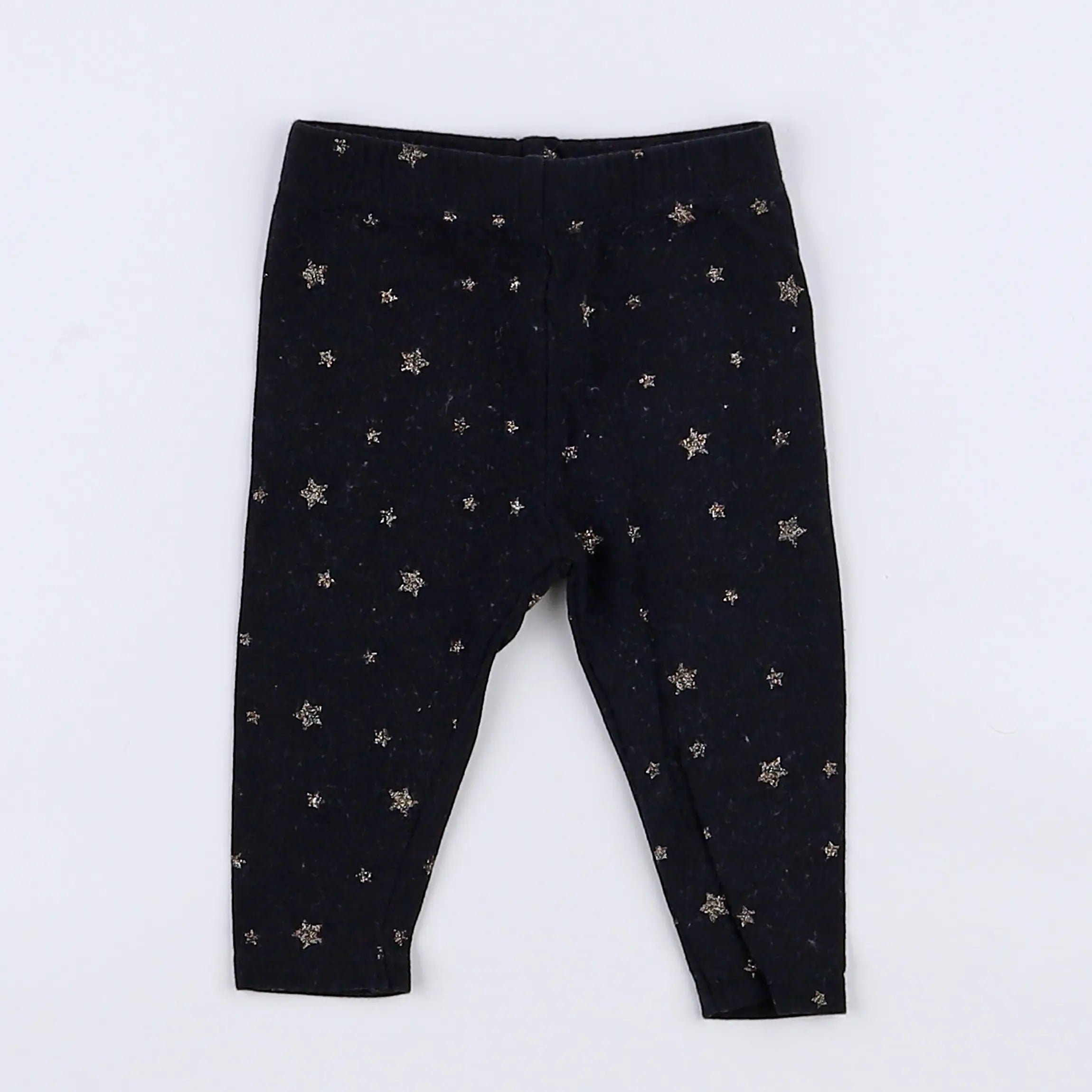 Vertbaudet - legging noir, or - 3 mois