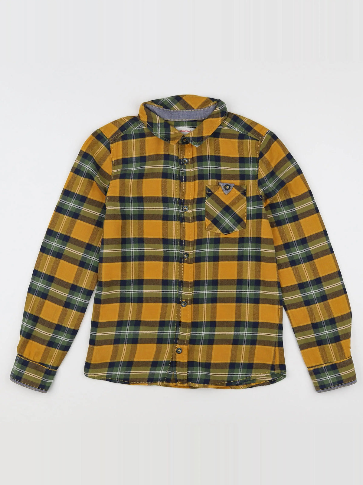 Catimini - chemise jaune, vert - 10 ans