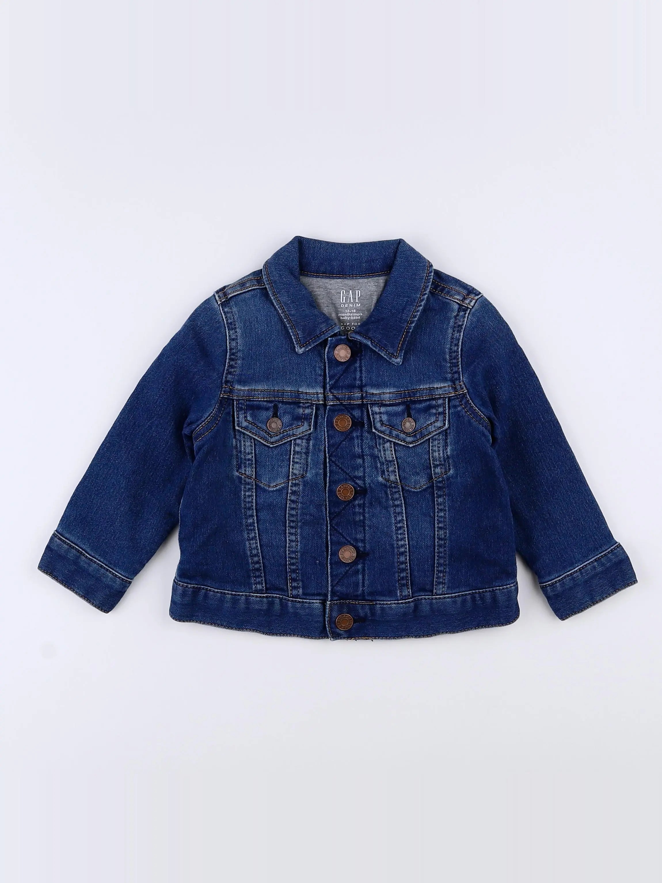 GAP - veste bleu - 12/18 mois