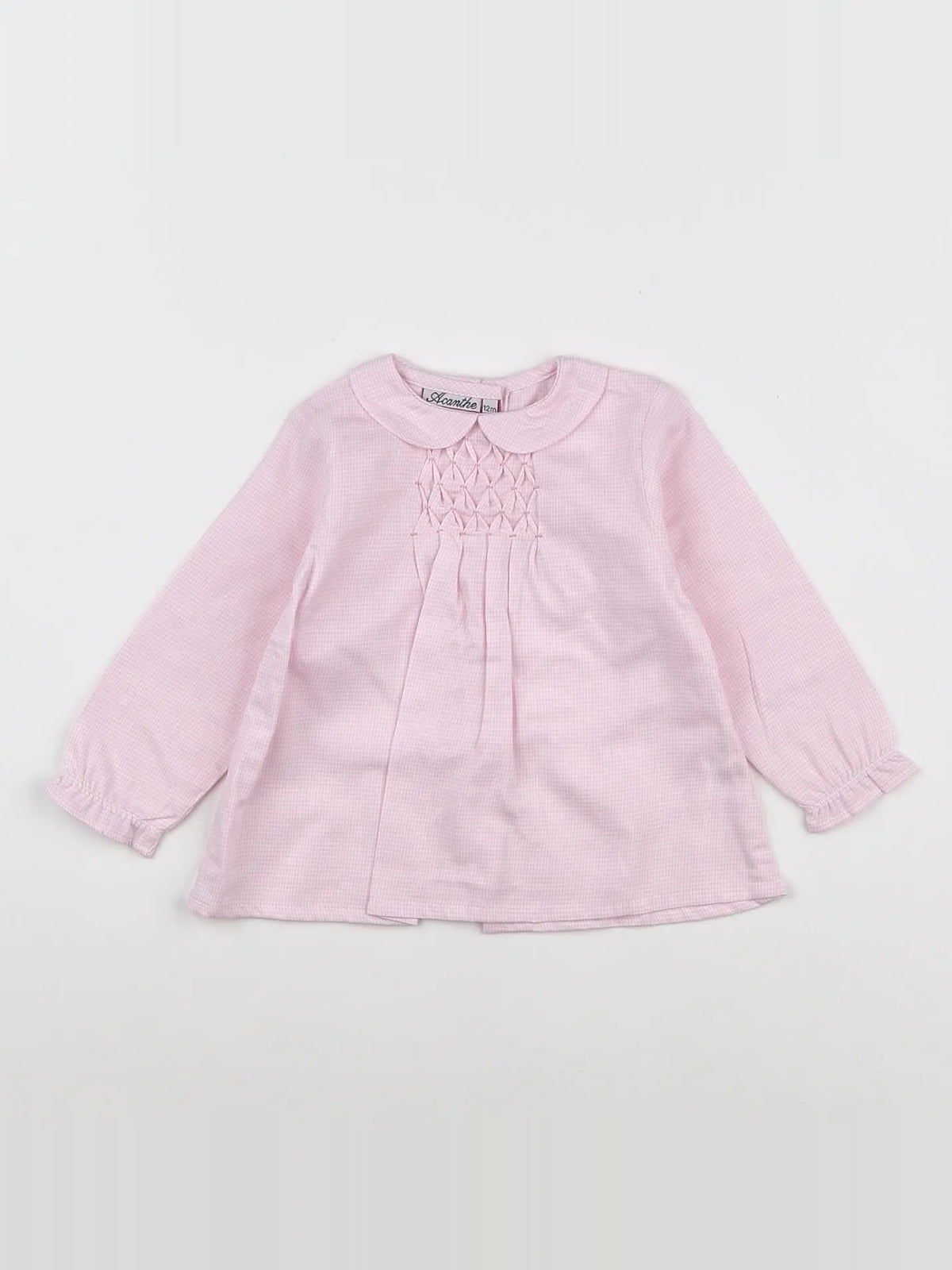 Acanthe - blouse rose - 12 mois