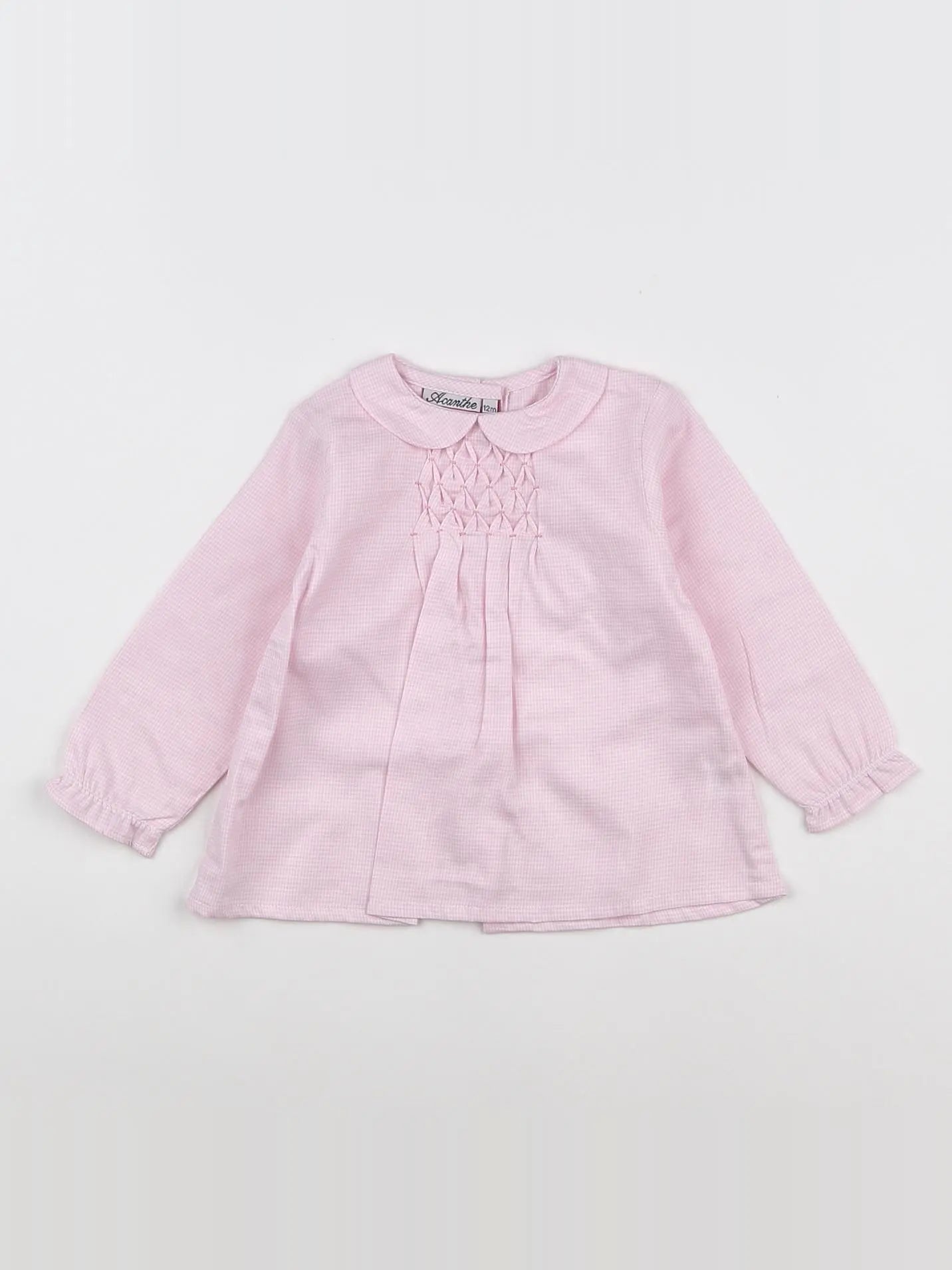 Acanthe - blouse rose - 12 mois