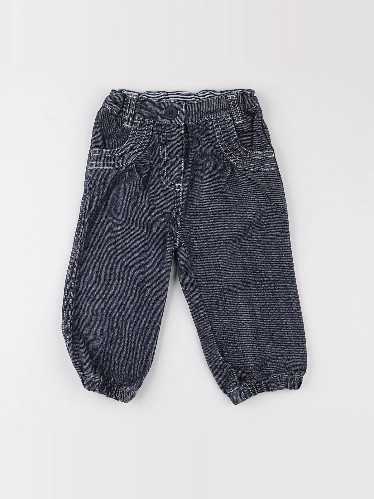 Petit Bateau - jean bleu - 12 mois