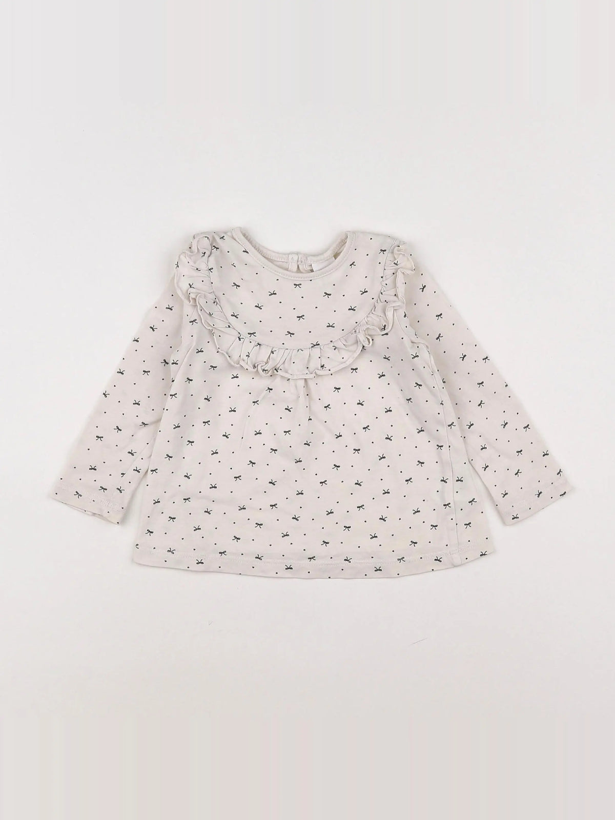 H&M - tee-shirt beige, noir - 9/12 mois