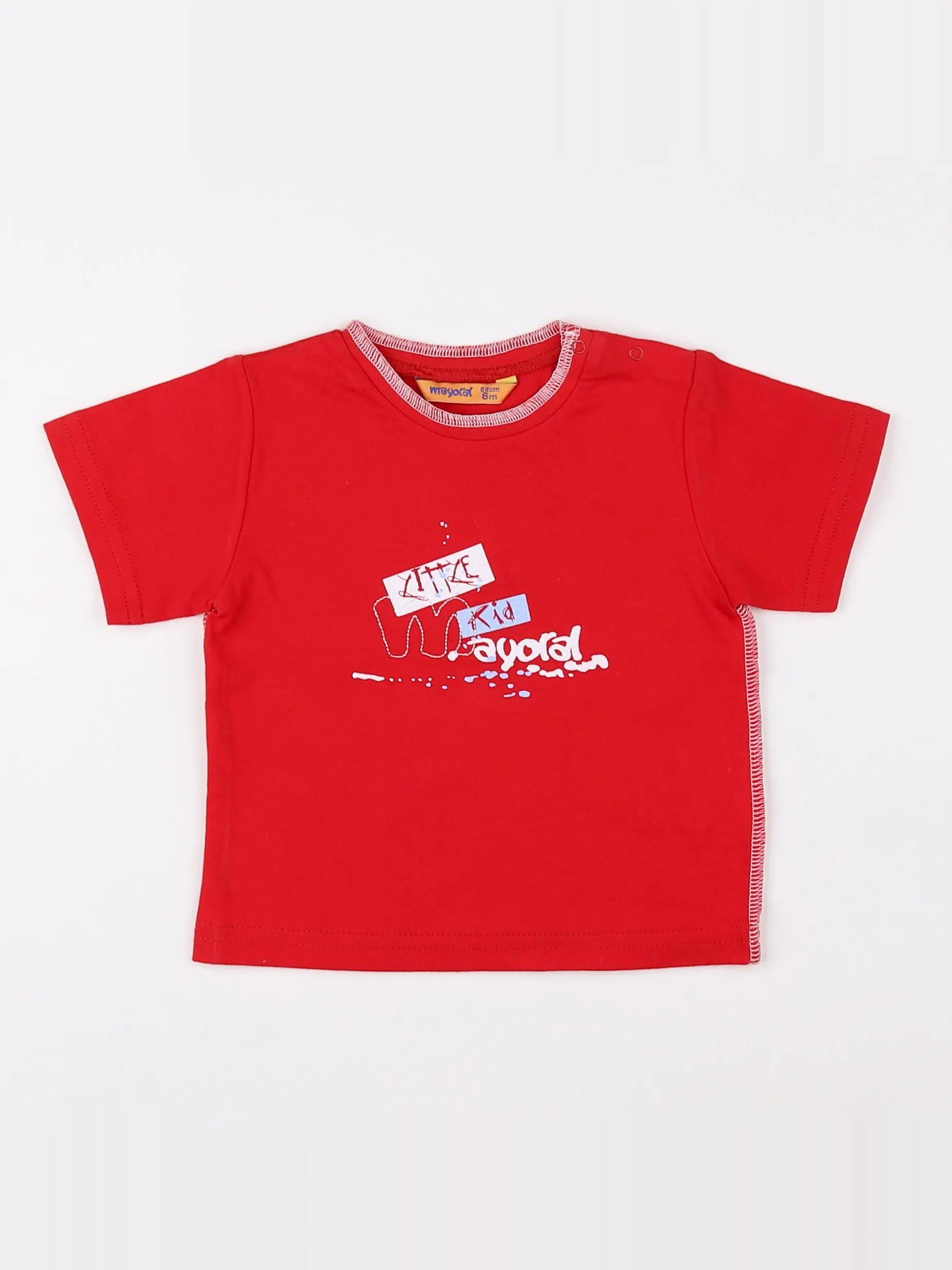 Mayoral - tee-shirt rouge - 6 mois
