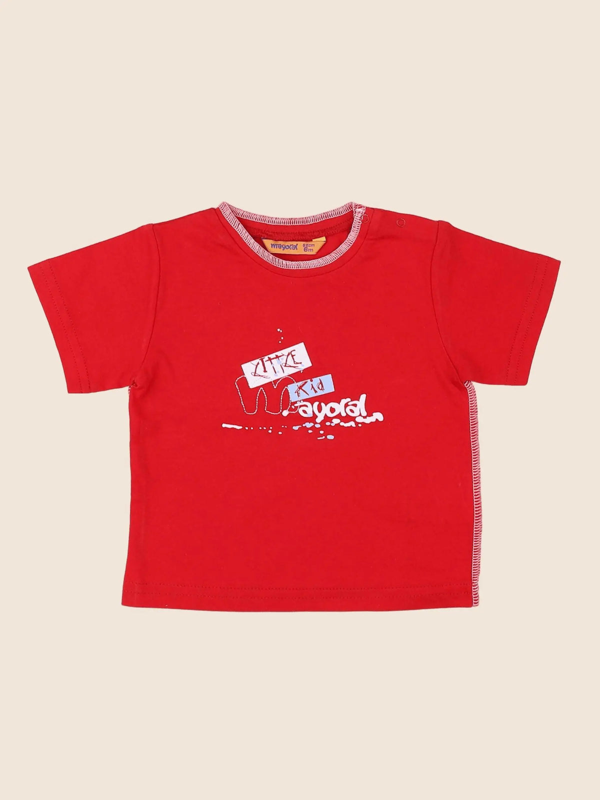 Mayoral - tee-shirt rouge - 6 mois