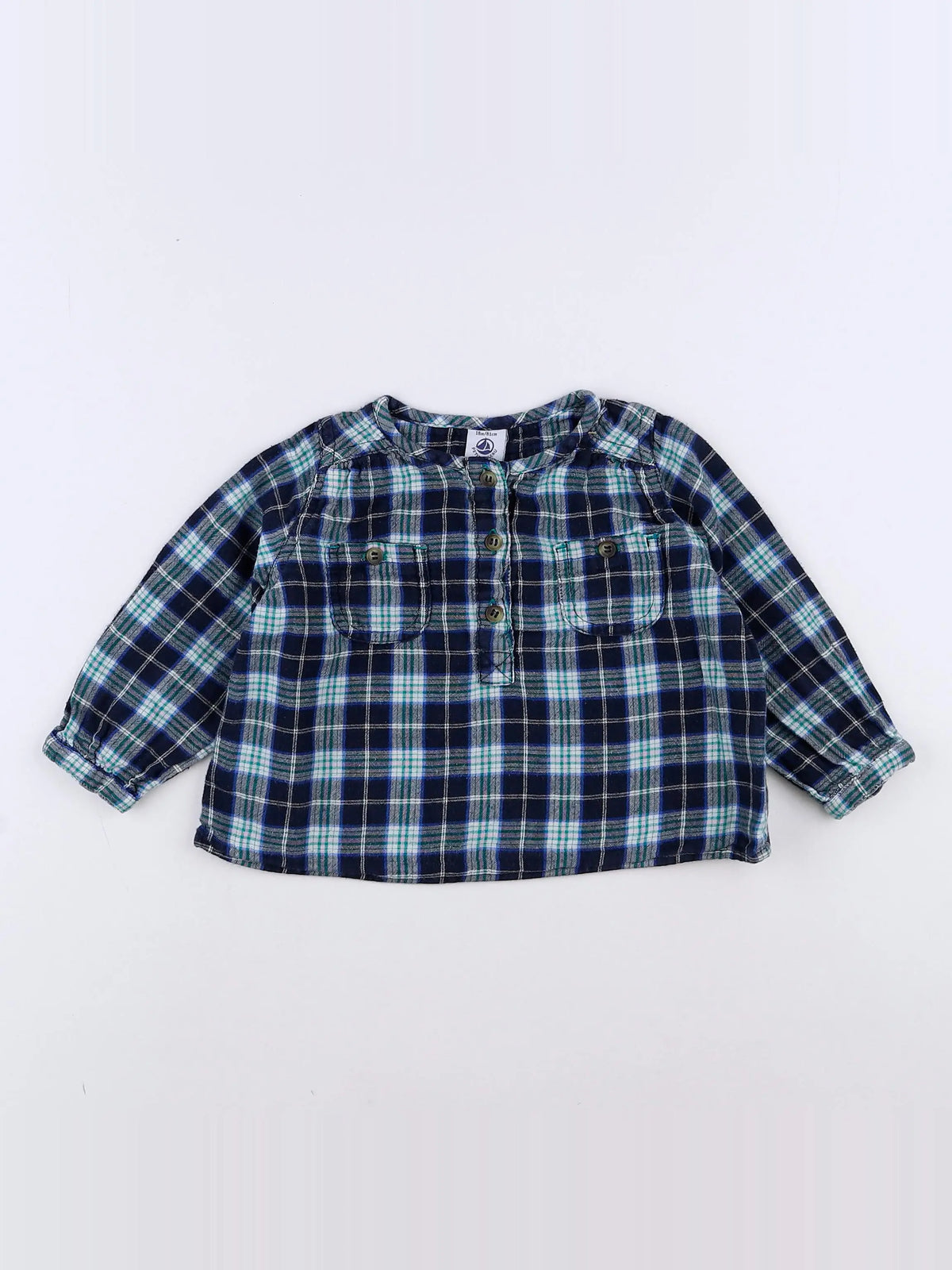 Petit Bateau - chemise multicolore - 18 mois