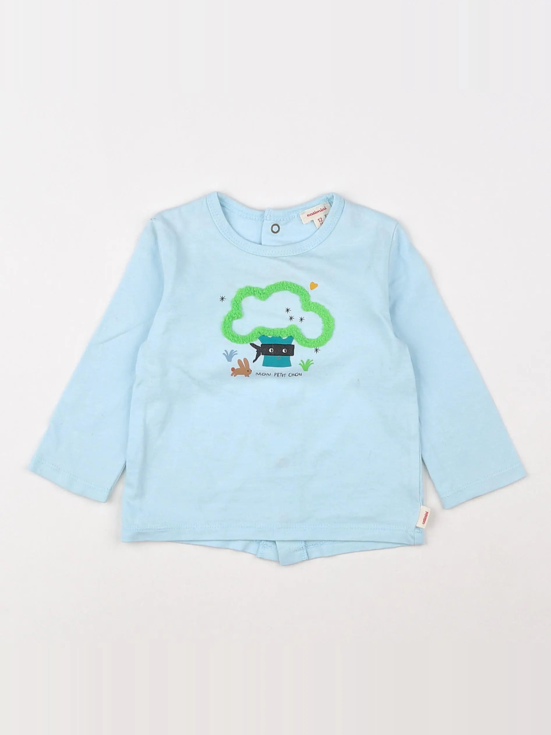 Catimini - tee-shirt bleu - 12 mois