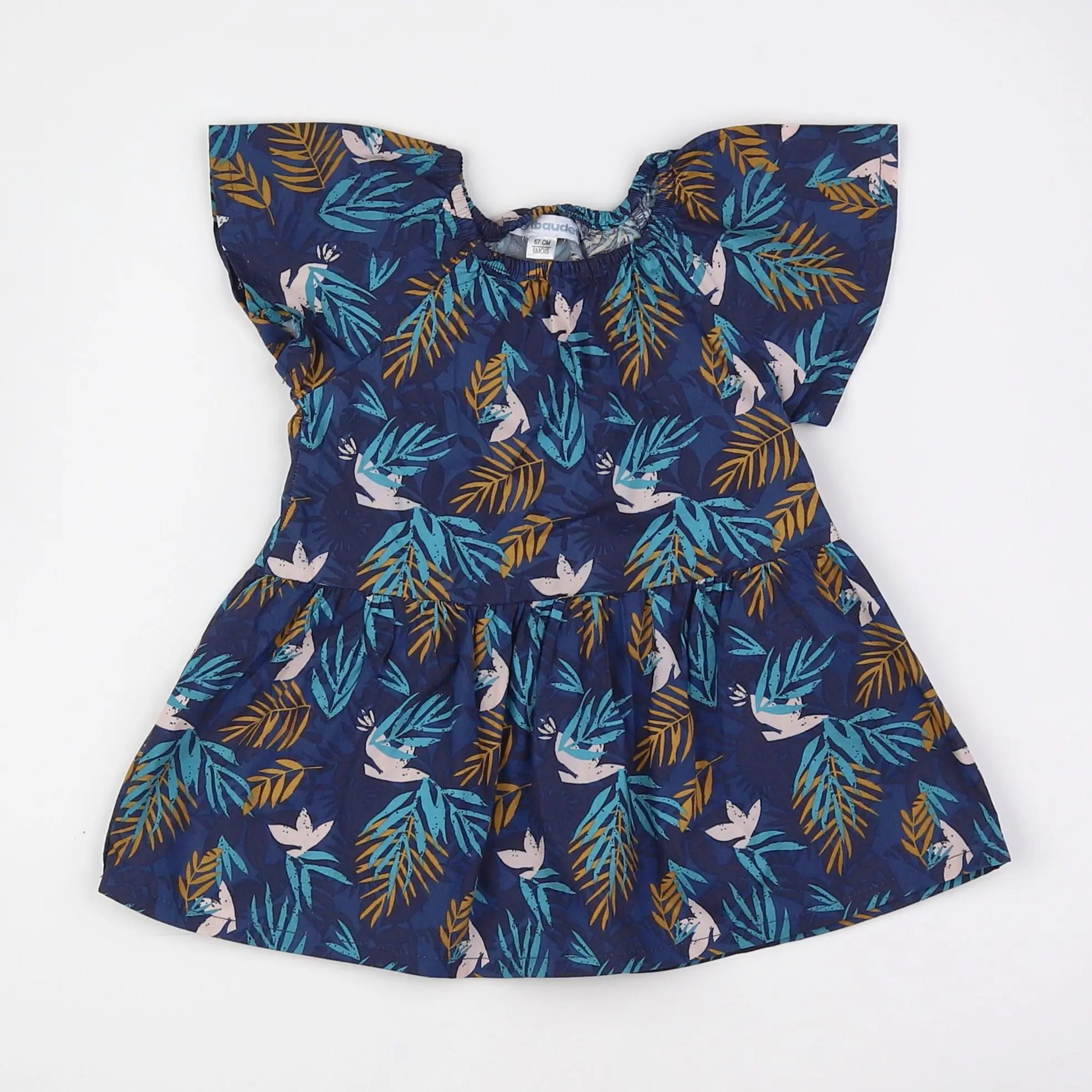 Vertbaudet - robe bleu - 6 mois