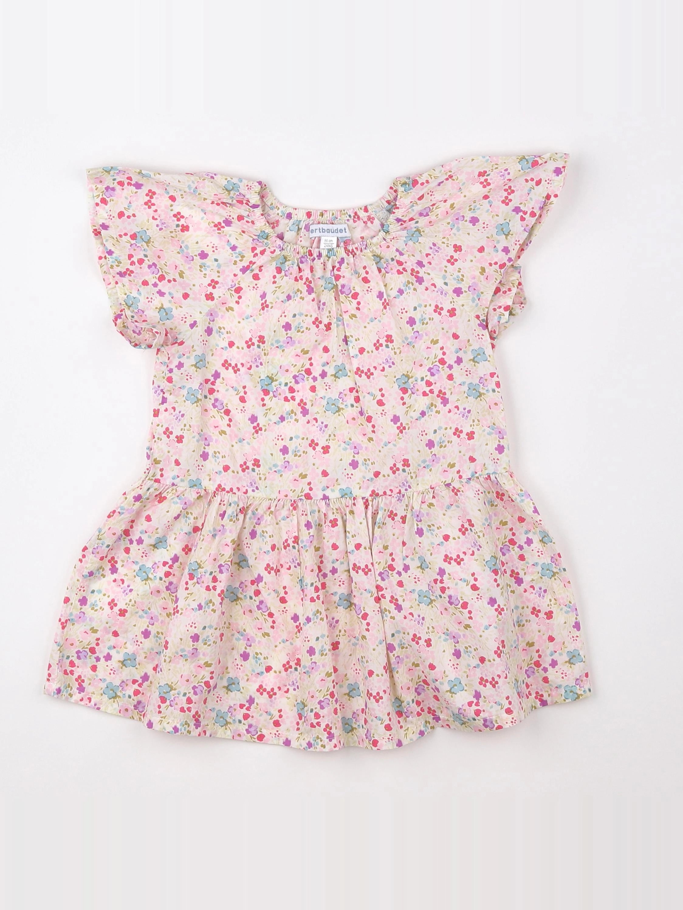 Vertbaudet - robe multicolore - 2 ans