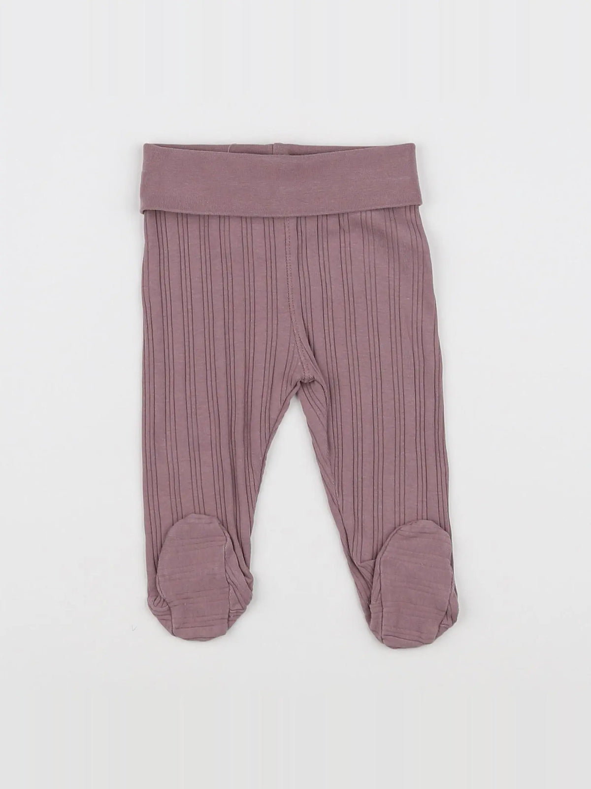 H&M - legging blanc, violet - 3 mois