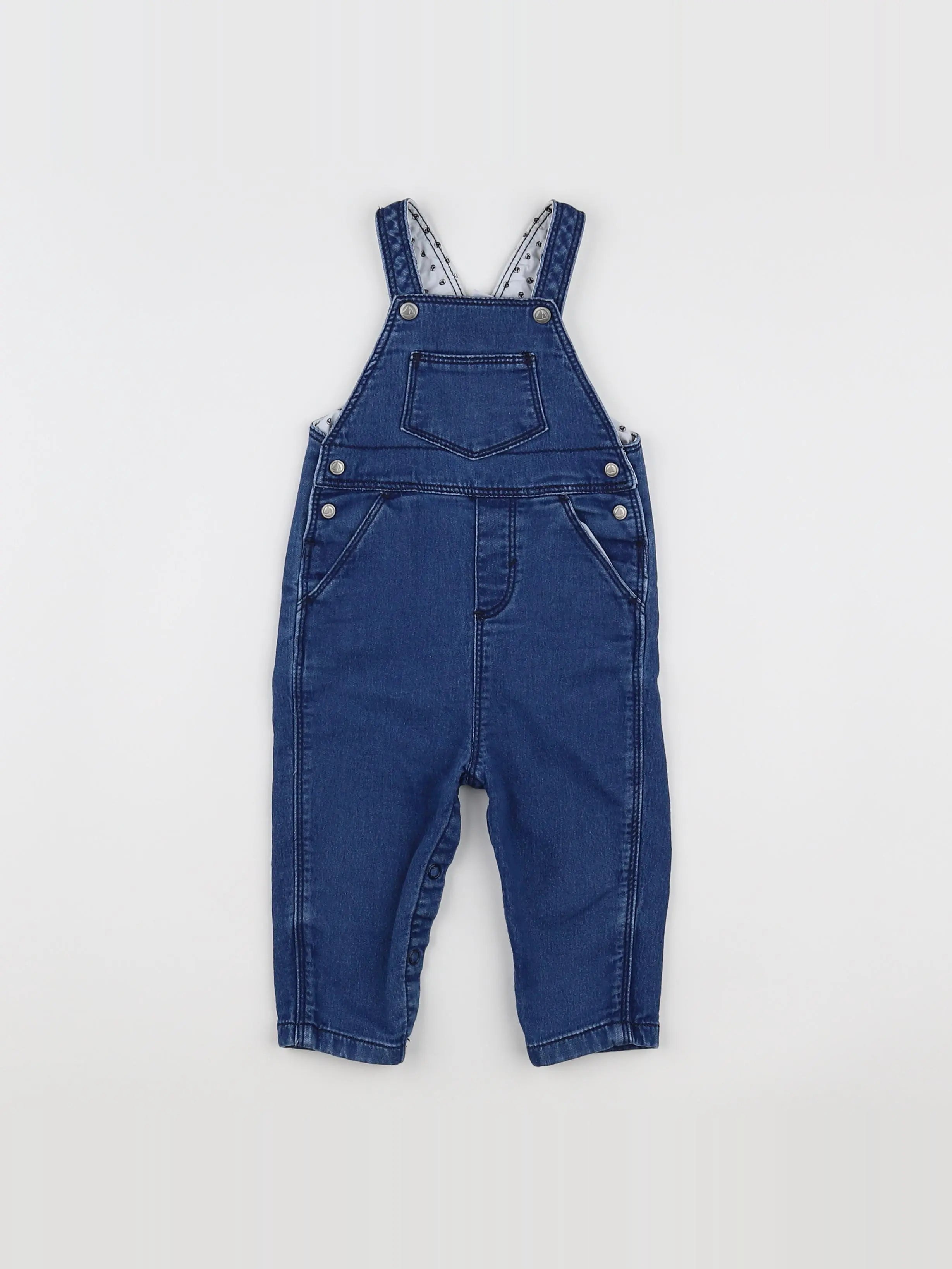 Petit Bateau - salopette bleu - 6 mois