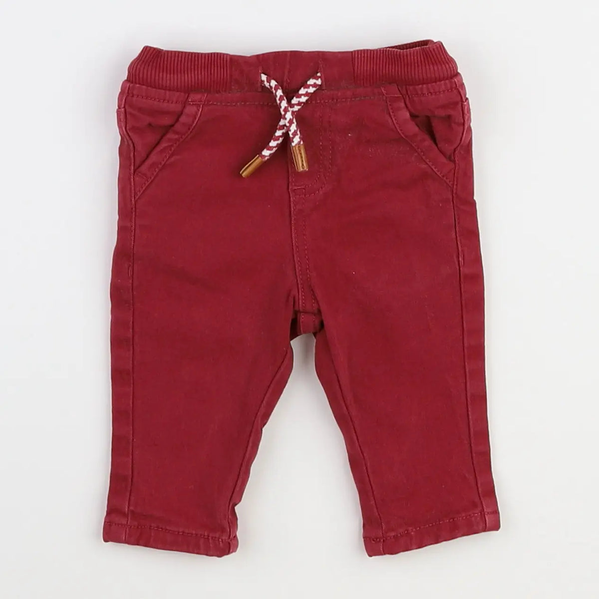 Vertbaudet - pantalon rouge - 3 mois