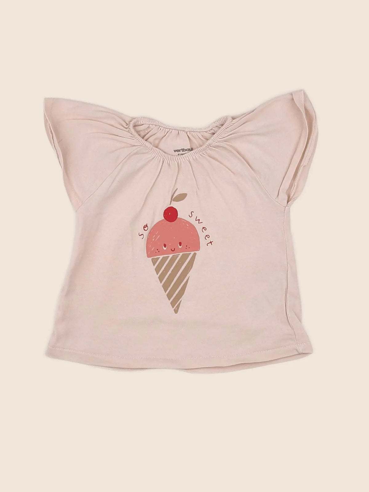 Vertbaudet - tee-shirt rose - 6 mois