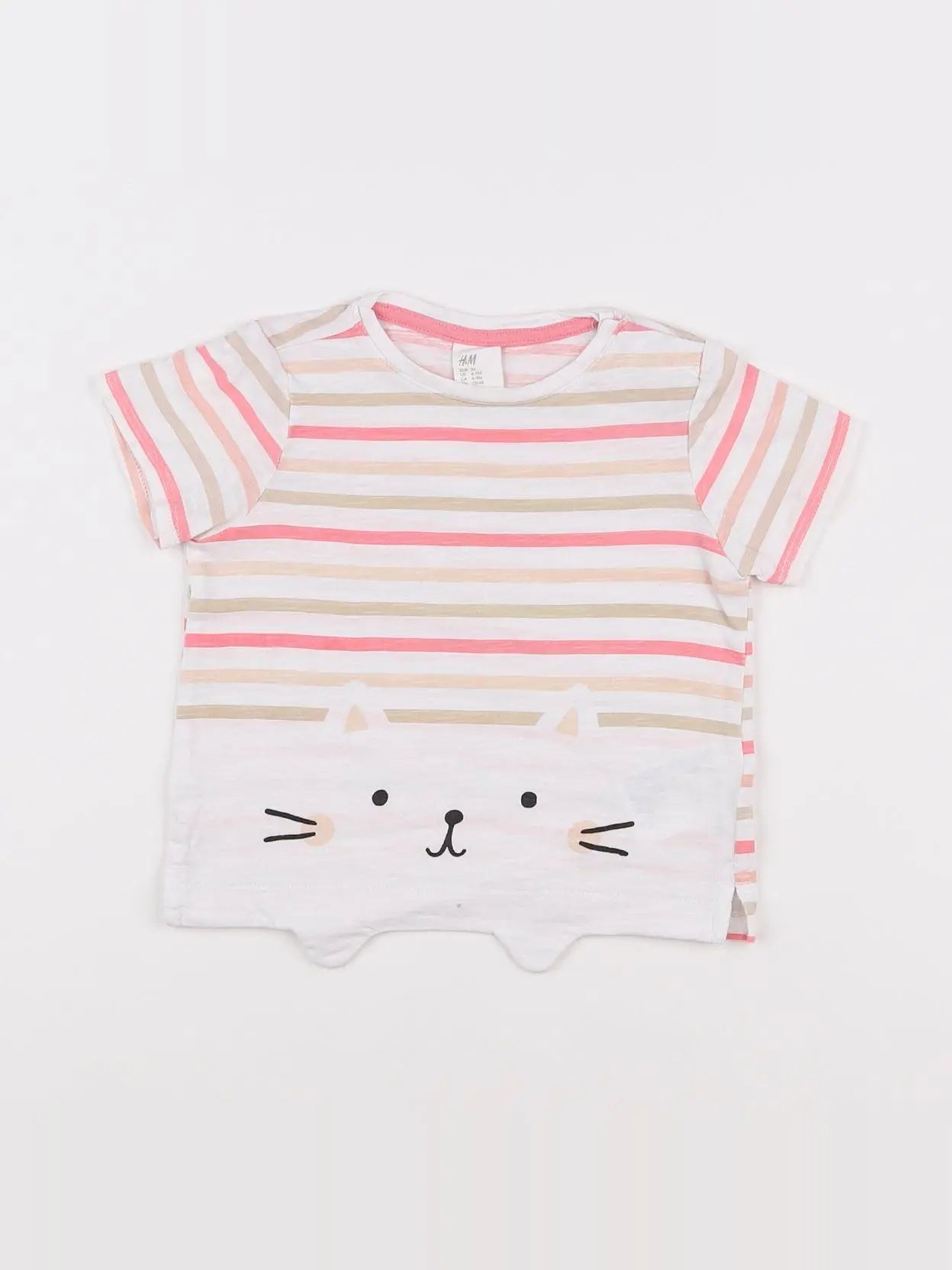 H&M - tee-shirt blanc - 6/9 mois