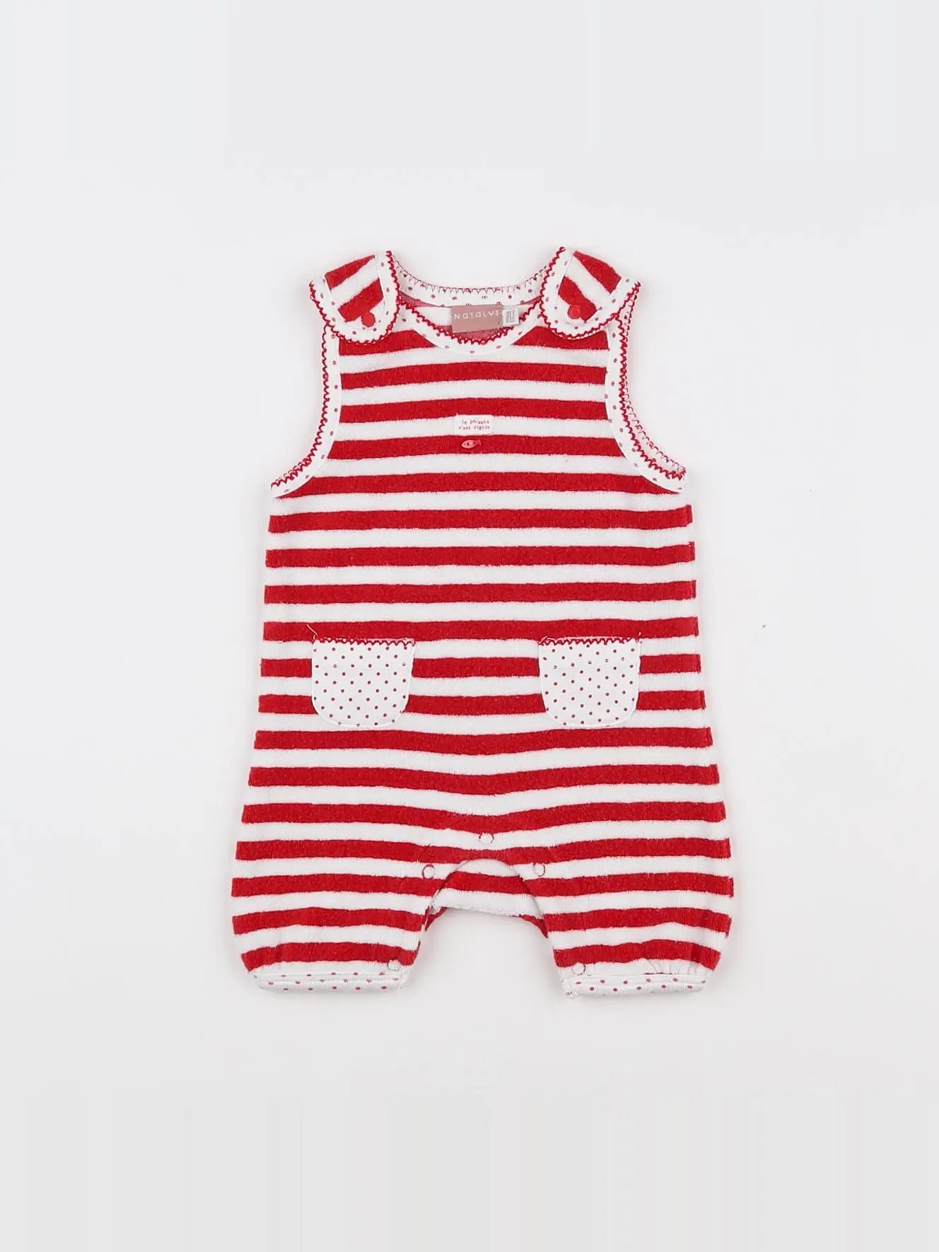 Natalys - combinaison blanc, rouge - 3 mois