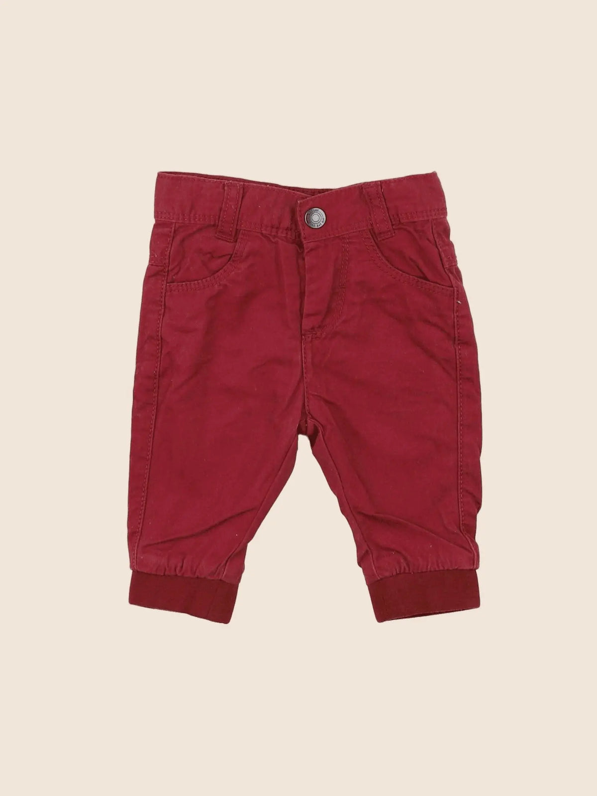 Tape à l'oeil - pantalon rouge - 3 mois