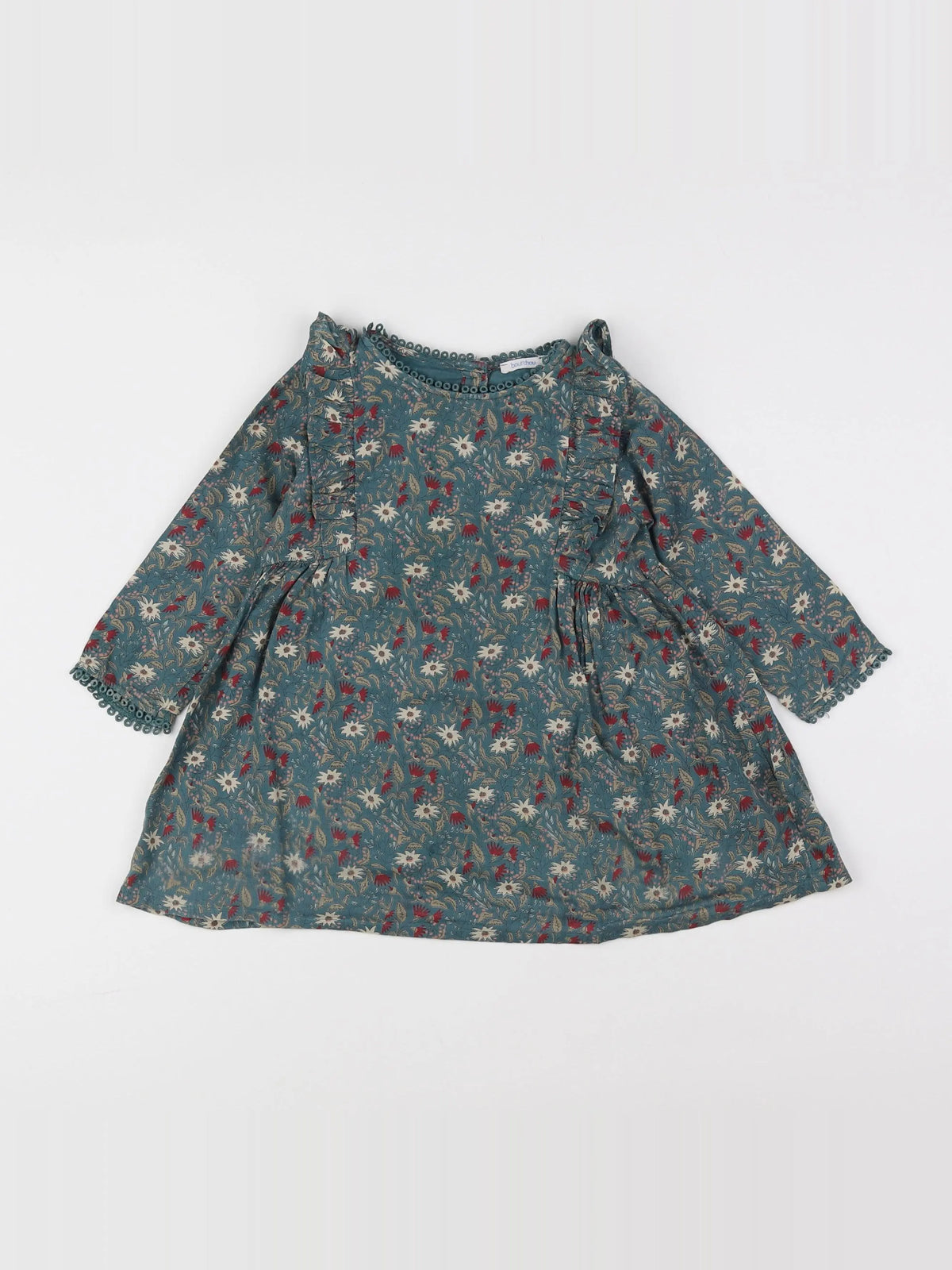 Boutchou - robe vert - 12 mois