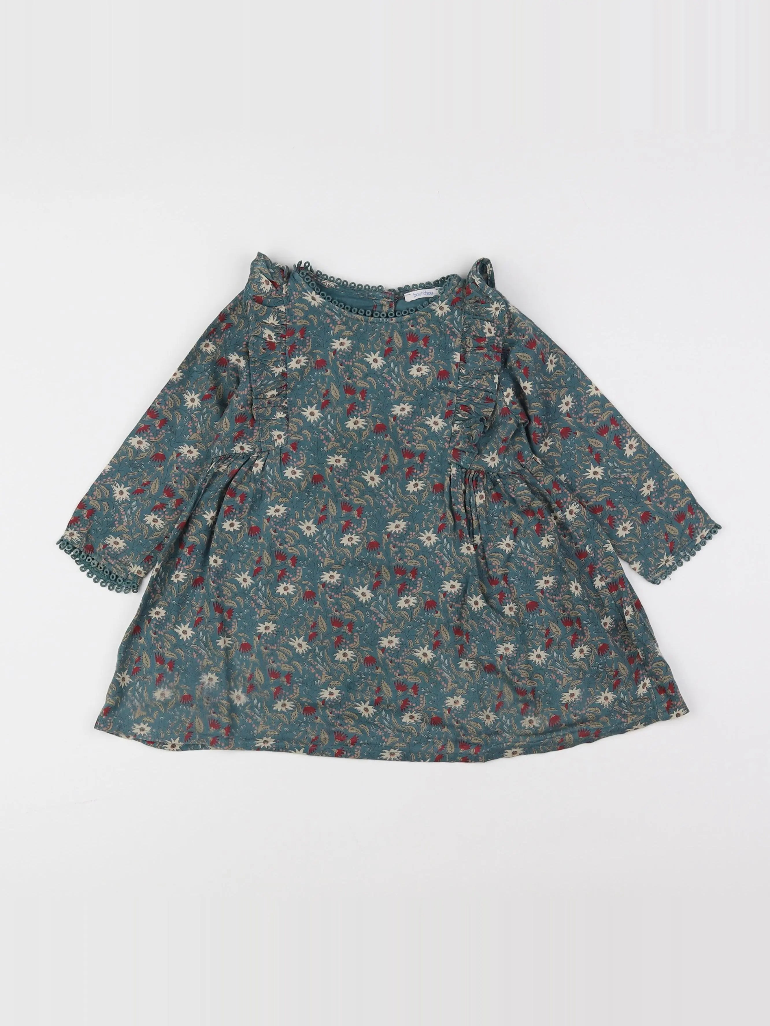Boutchou - robe vert - 12 mois