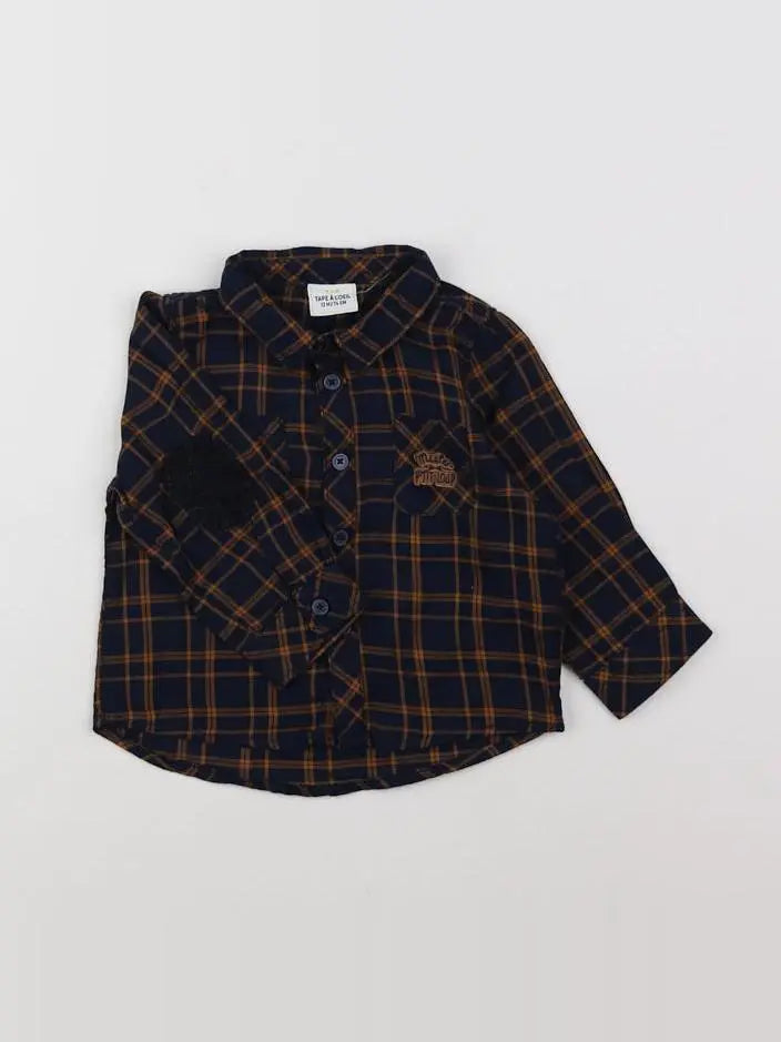 Tape à l'oeil - chemise bleu, marron - 12 mois