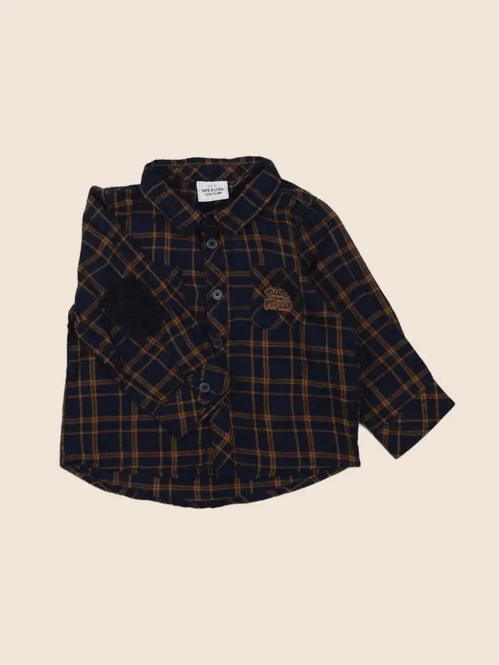 Tape à l'oeil - chemise bleu, marron - 12 mois