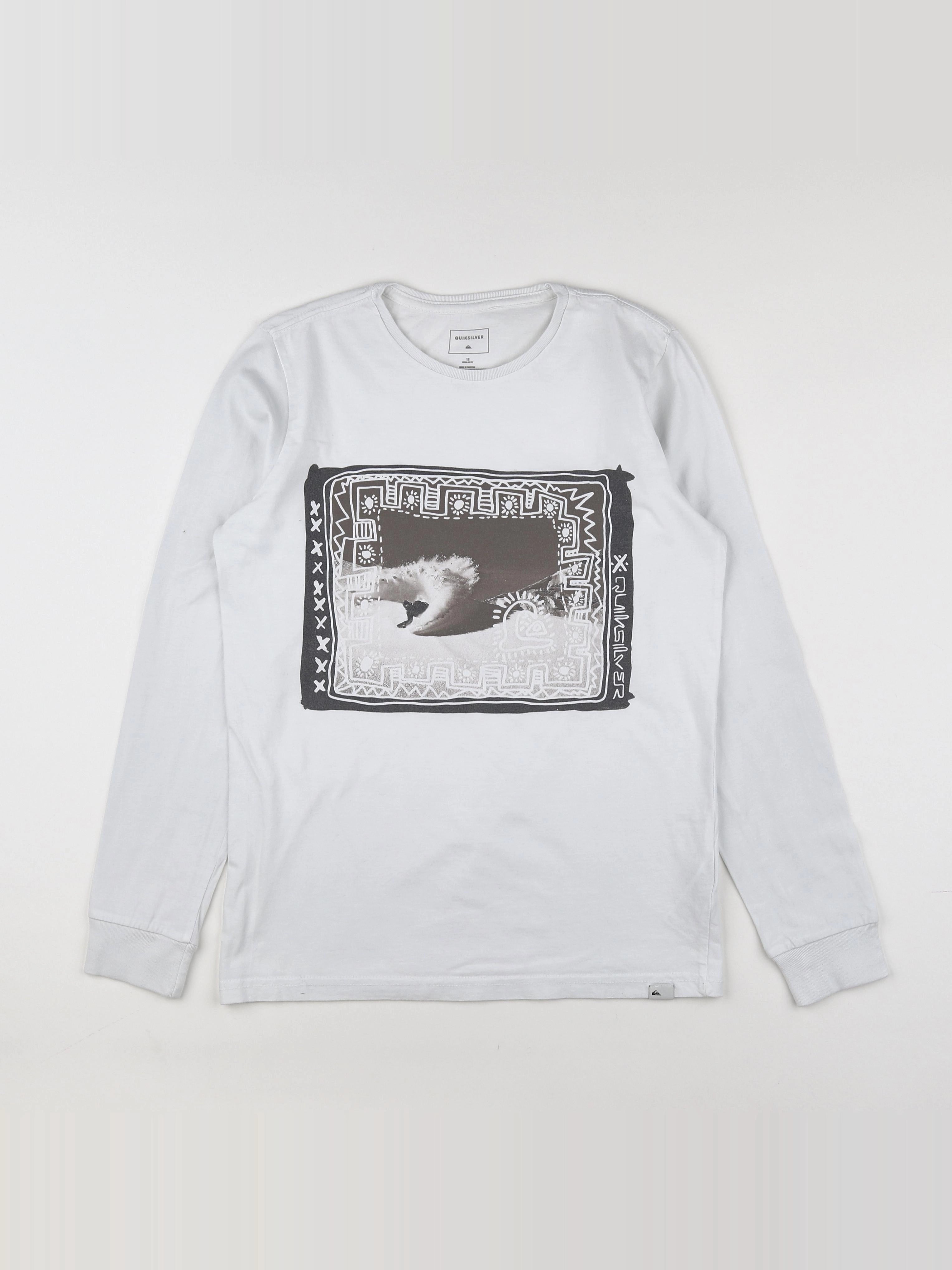 Quicksilver - tee-shirt blanc - 12 ans