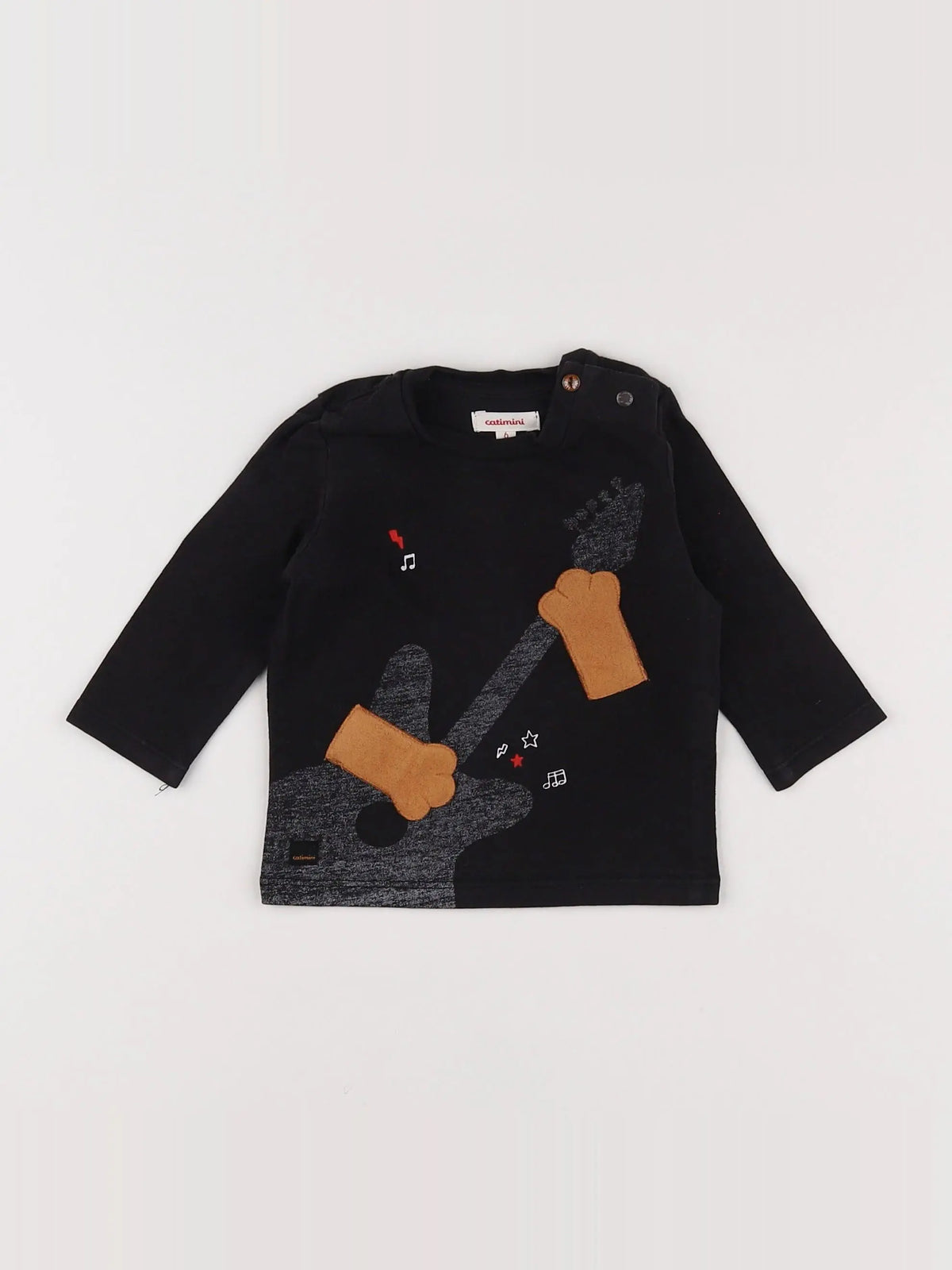 Catimini - tee-shirt noir - 6 mois