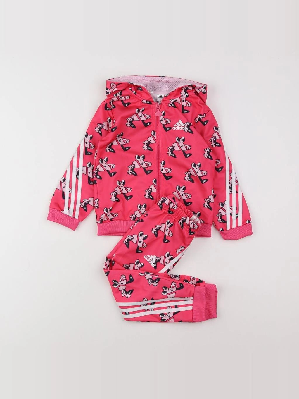 Adidas - ensemble rose, noir - 12/18 mois