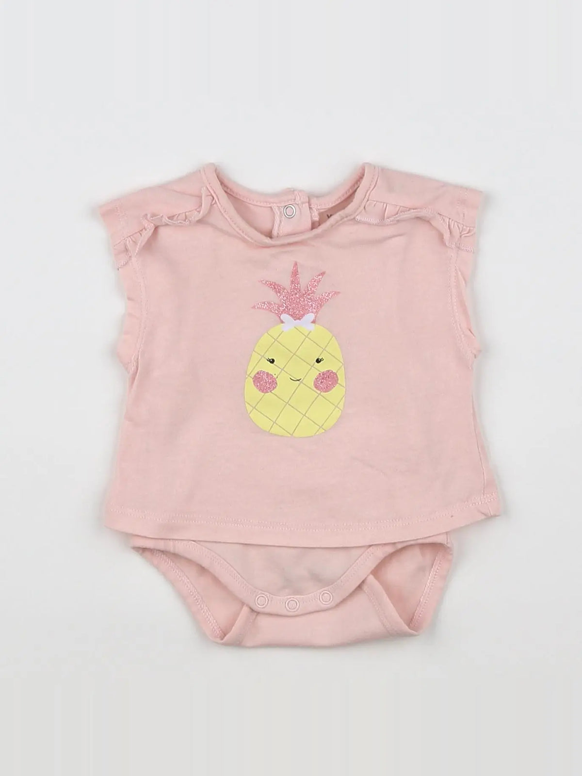 Vertbaudet - body vetement rose - 1 mois