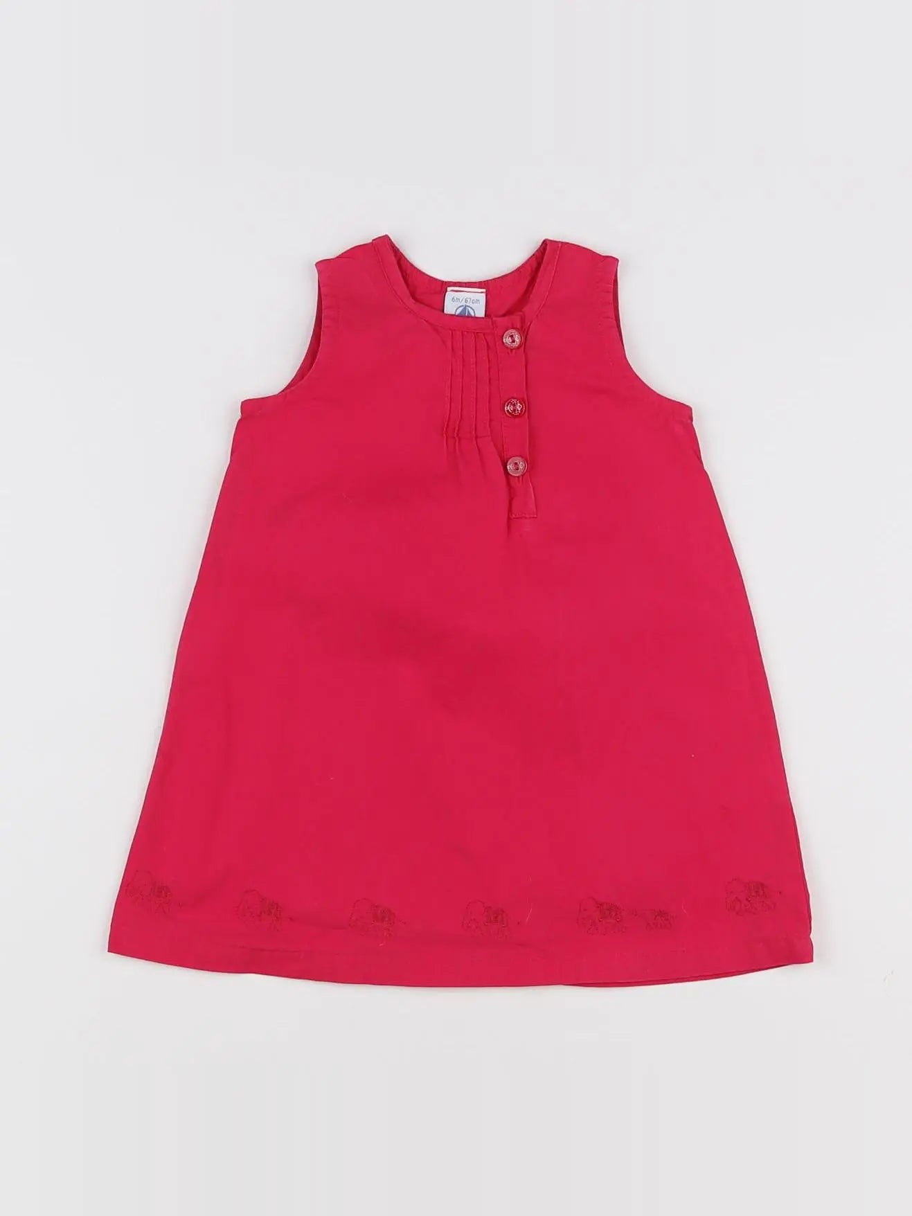 Petit Bateau - robe rose - 6 mois