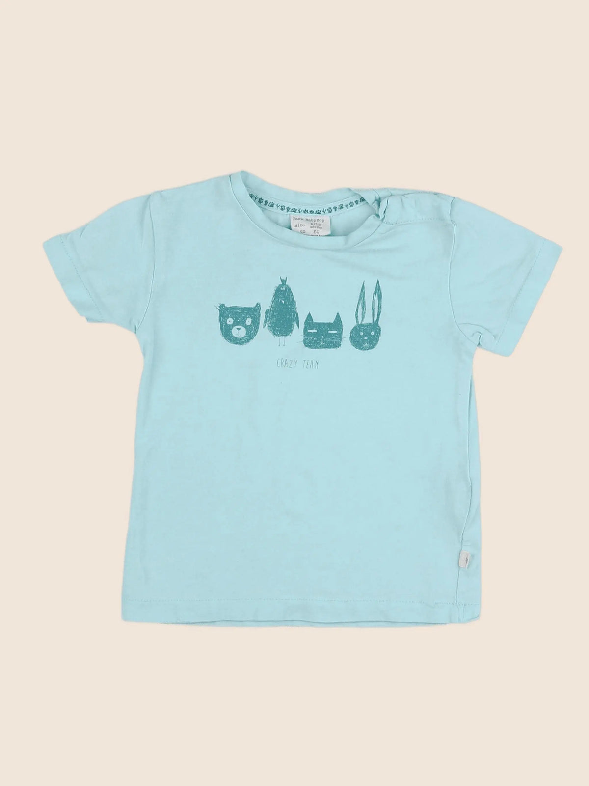 Zara - tee-shirt bleu - 9/12 mois