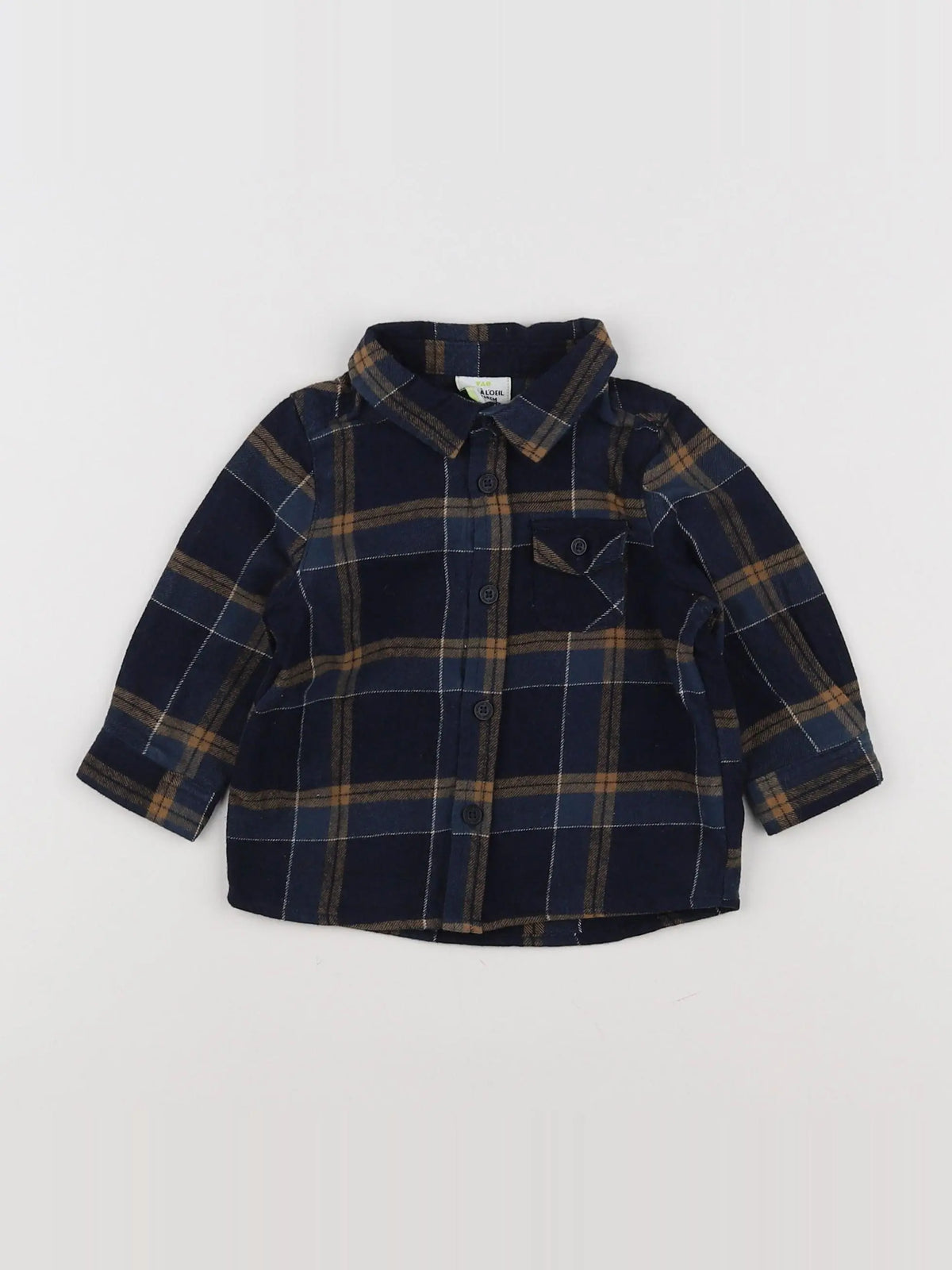 Tape à l'oeil - chemise bleu, marron - 6 mois